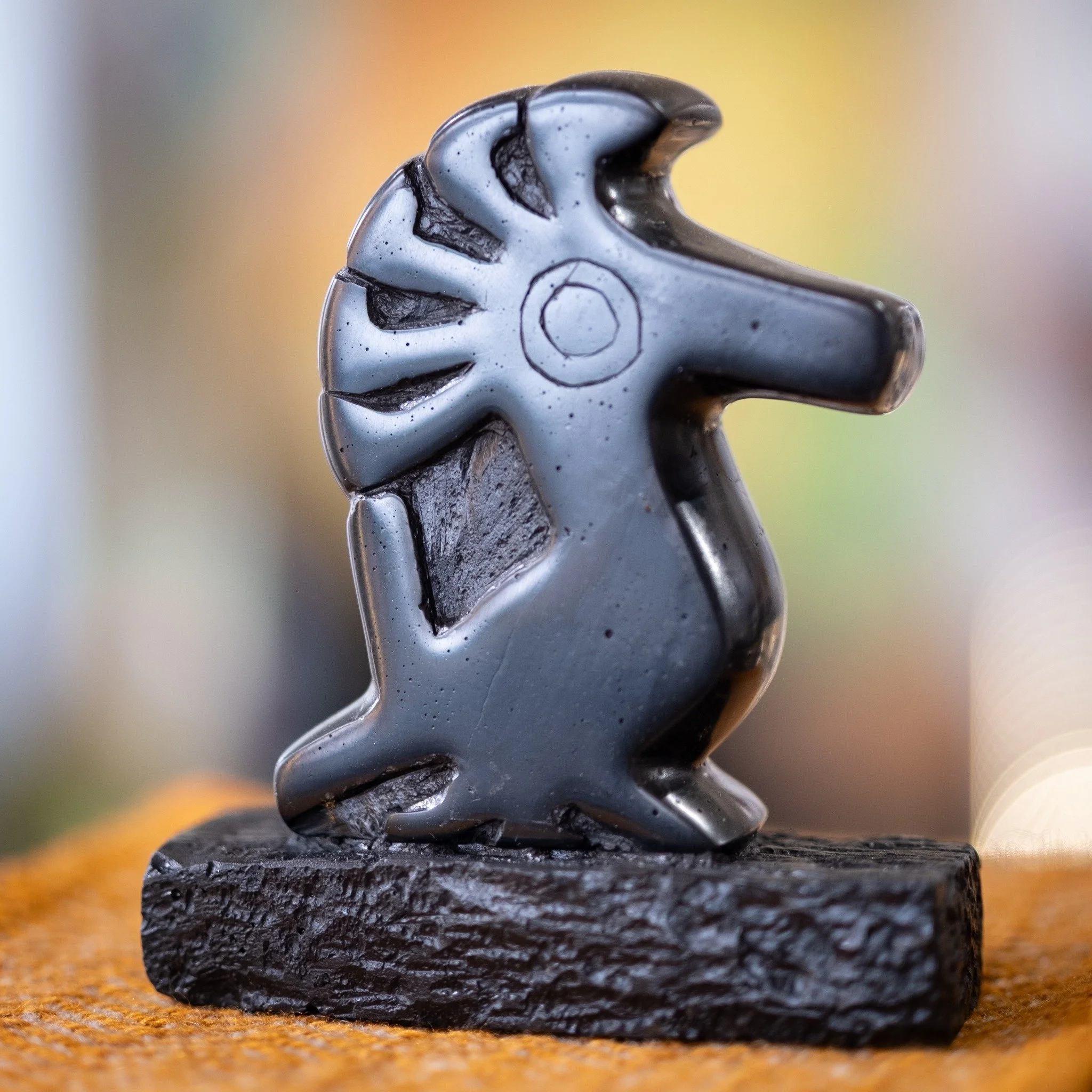 From carbon to creation. 

In the town of T&oacute;paga, Boyac&aacute;, the women of the Crecer Ltda Cooperative use raw coal to carefully carve, shape, and polish each piece by hand. We often think of coal as soft and brittle, but not all coal is th