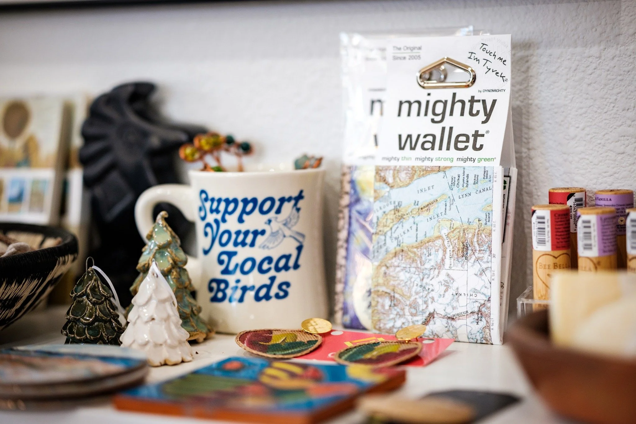 A few customers have stopped in over the past few months looking to replace wallets that were falling apart. One wallet in particular was held together by a rubber band! Yikes.

We now carry Mighty Wallet! Made from durable Tyvek material, these wall