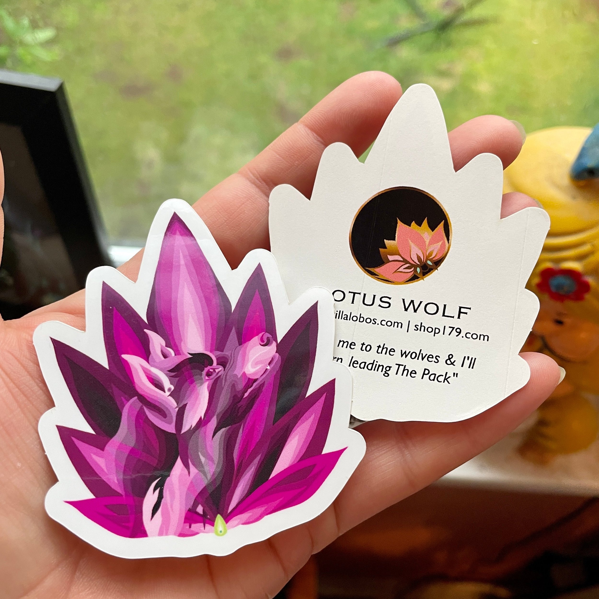 Lotus Wolf Sticker