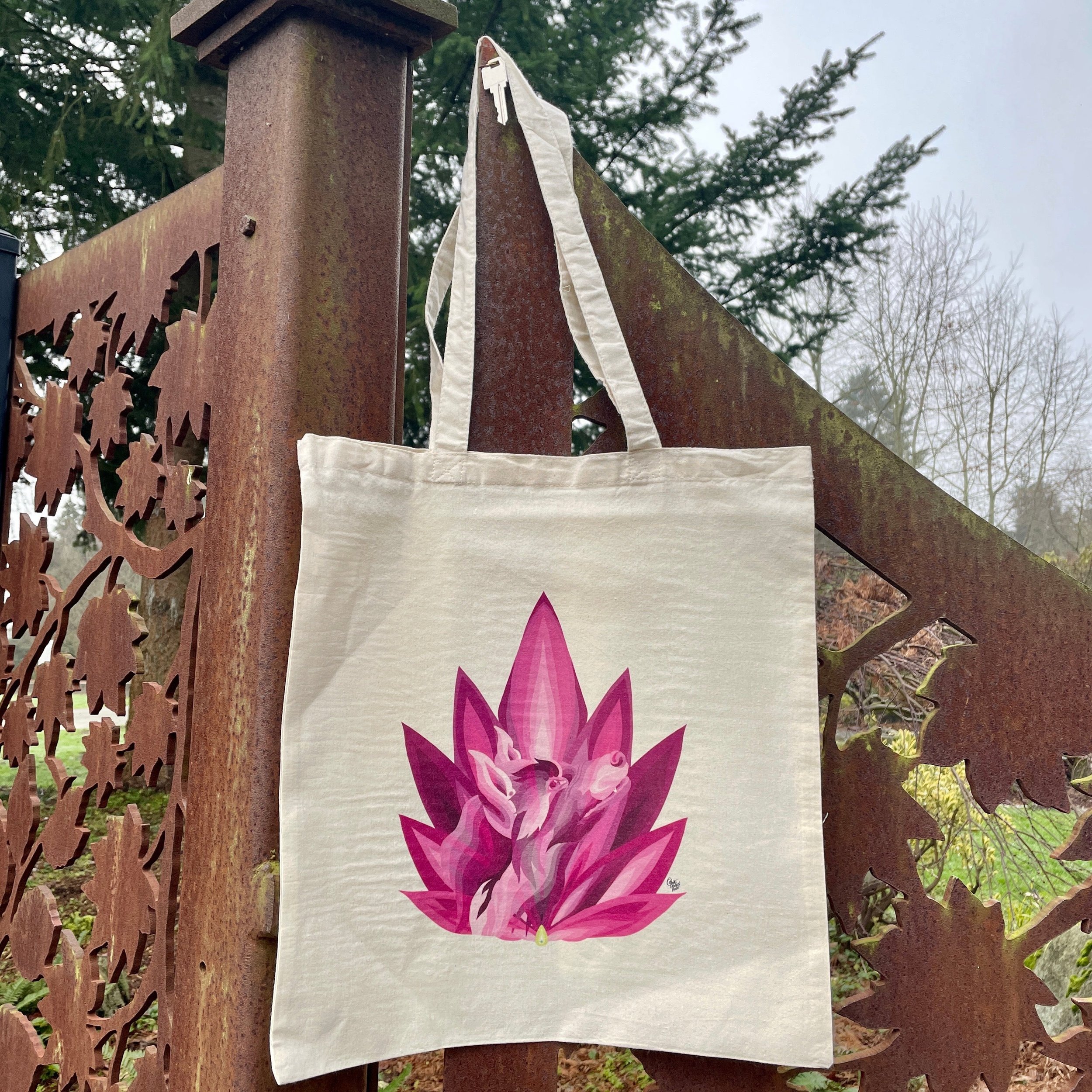 Lotus Wolf Tote Bag