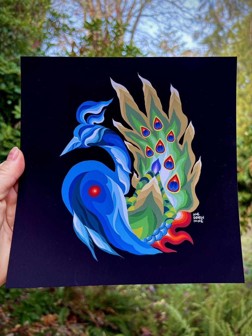 Peacock Firebird Print