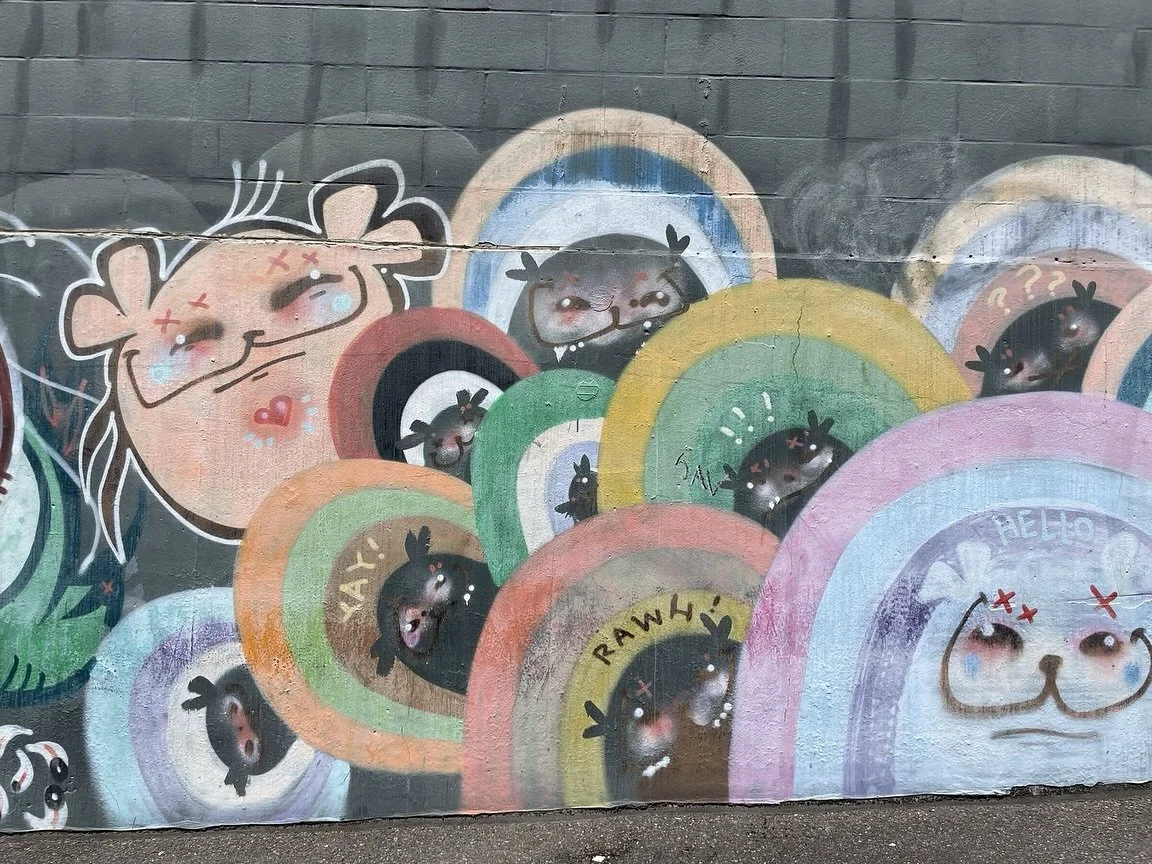 Check out this wonderful article about some of Queen Anne&rsquo;s favorite murals by @aleenahansari including my little Germbot mural from 2018. 

&ldquo;The stars of this mural, made by Angelina Villalobos Soto (also known as 179), are round creatur