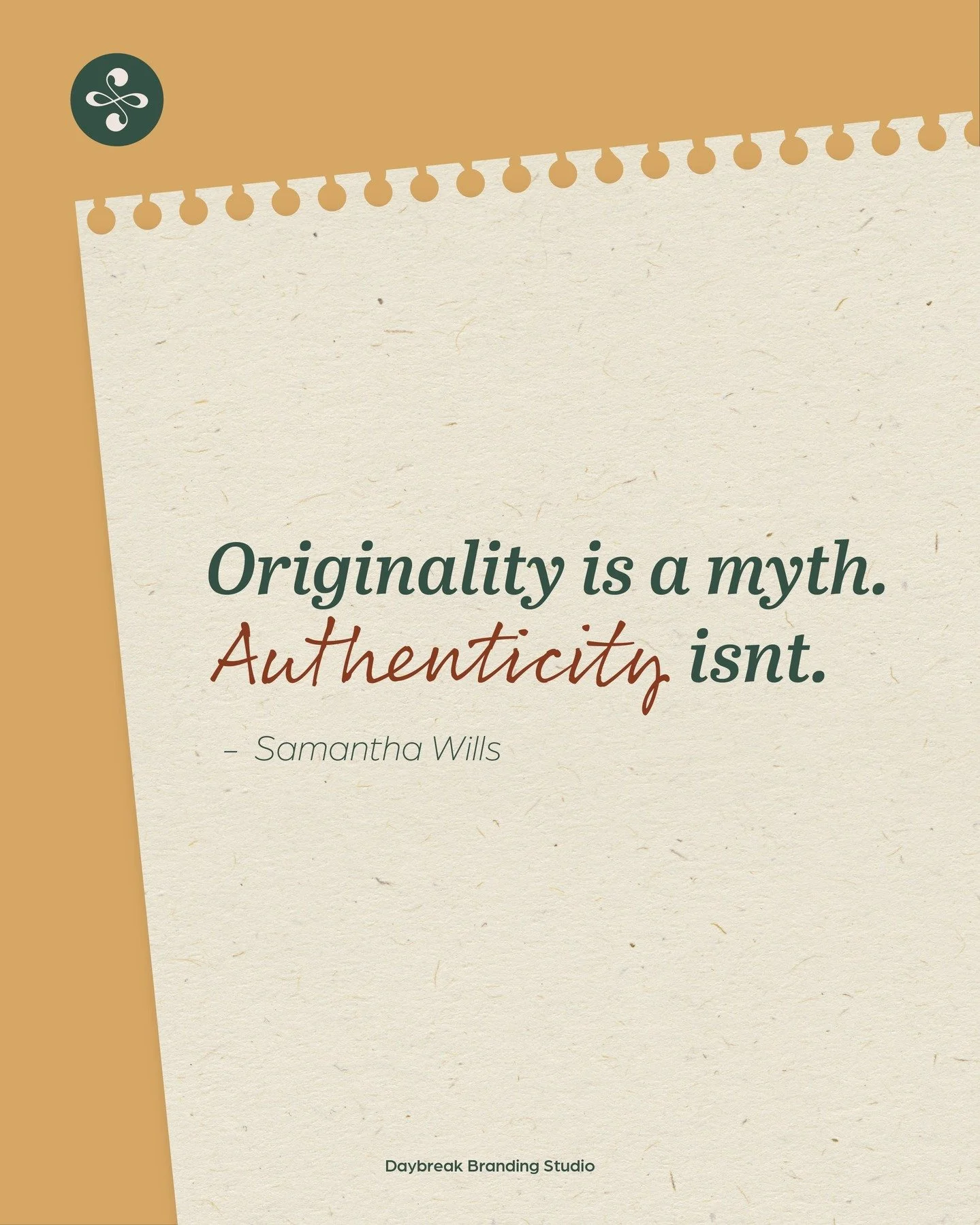 Originality is a myth. Authenticity isn't.

I don&rsquo;t know about you, 
but lately I&rsquo;ve been consuming a lot of content about authenticity in the context of:

 Authentic
 - adjective. Representing one&rsquo;s true nature or beliefs; true to 