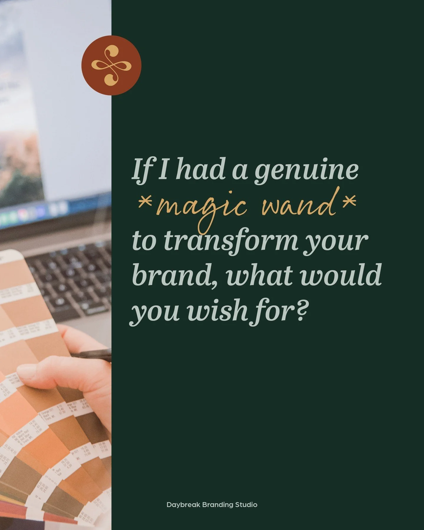 To really get to the heart of a problem, ask yourself honestly - what could a genuine magic wand do for you inside your business?
✨ It can reduce your decision fatigue.
✨ It can speed up your output.
✨ It can give you a confidence your customers can 