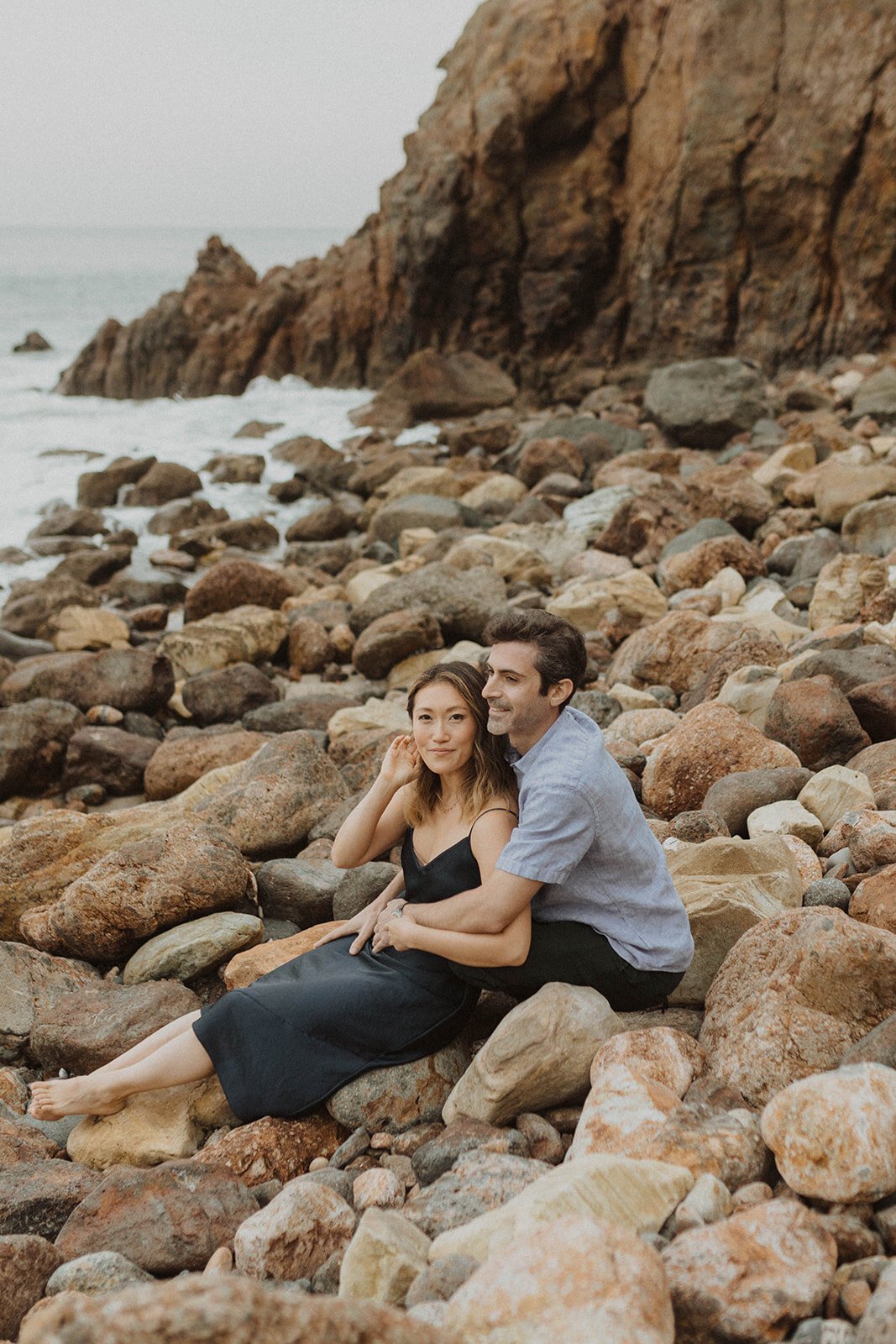 el matador beach engagement photoshoot for west hollywood couple (Copy)