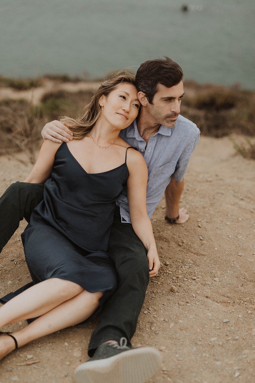 moody engagement session at point dume in malibu (Copy)