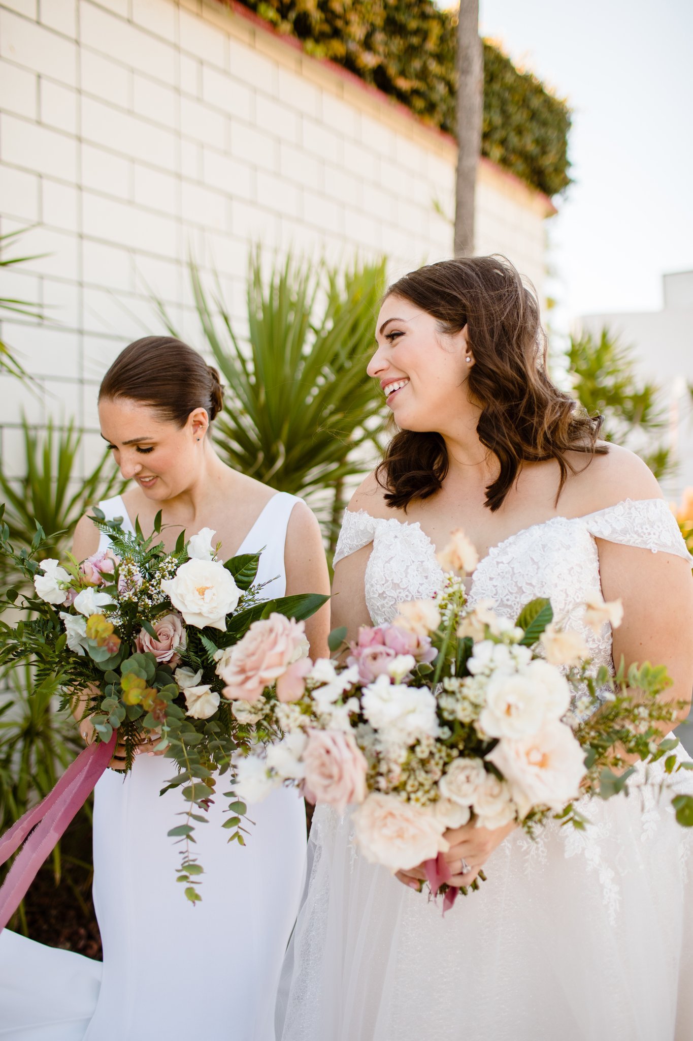 smogshoppe brides before their wedding ceremony