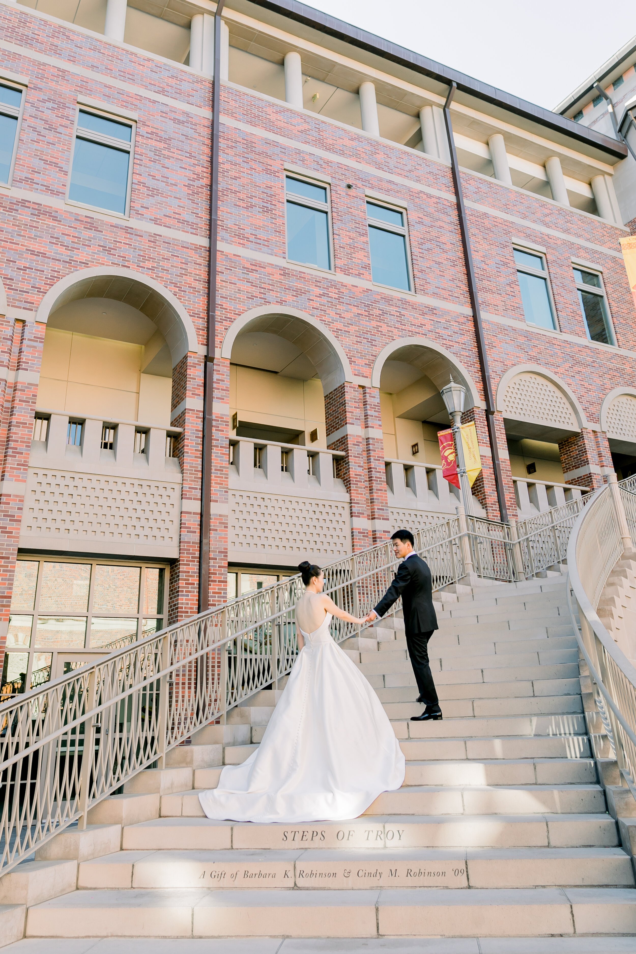 USC couple on their wedding day