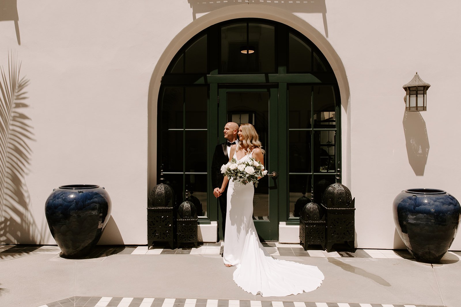 bride and groom share sweetest wedding day moments together in santa barbara, ca