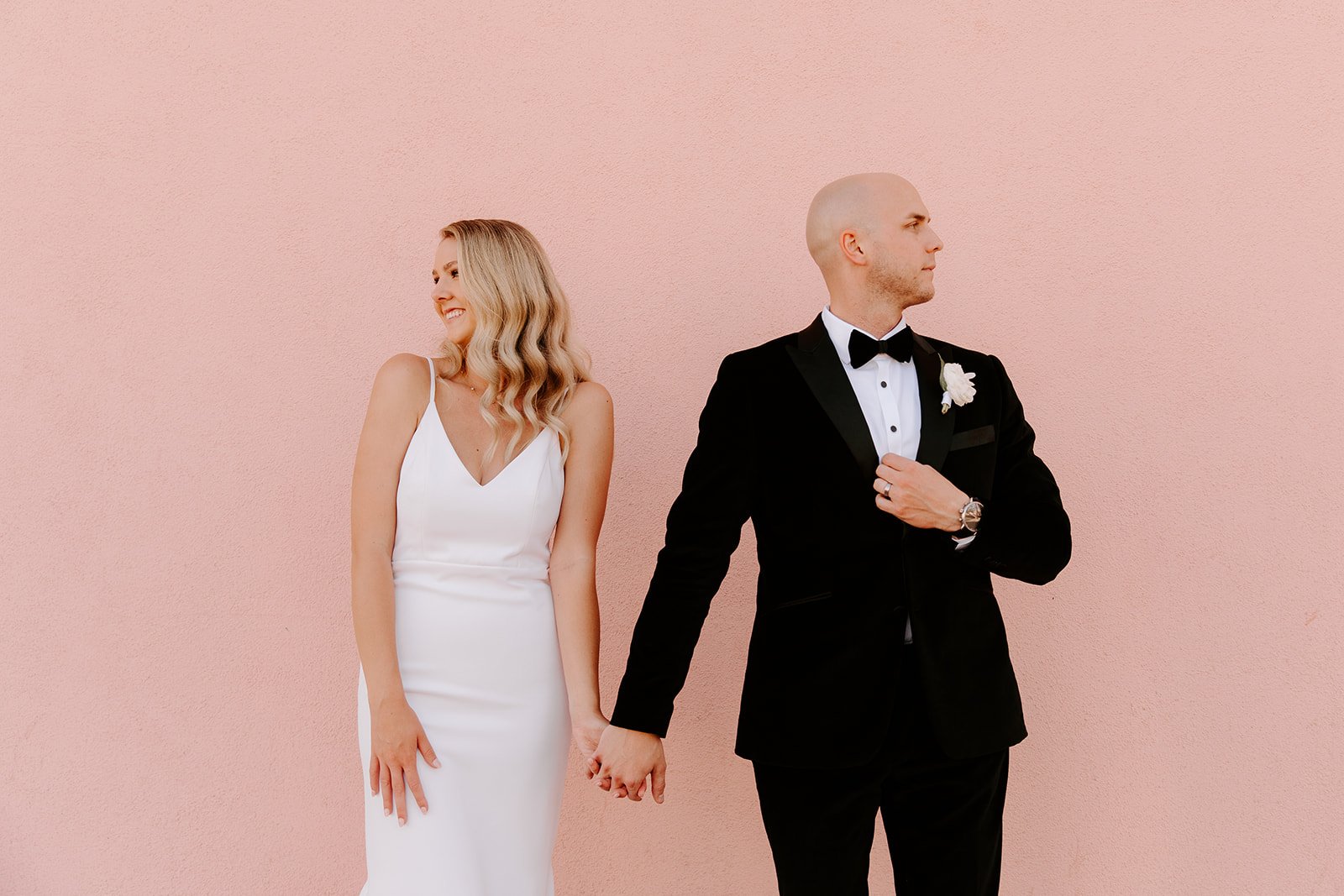 pops of color for this bride and groom's santa barbara wedding day