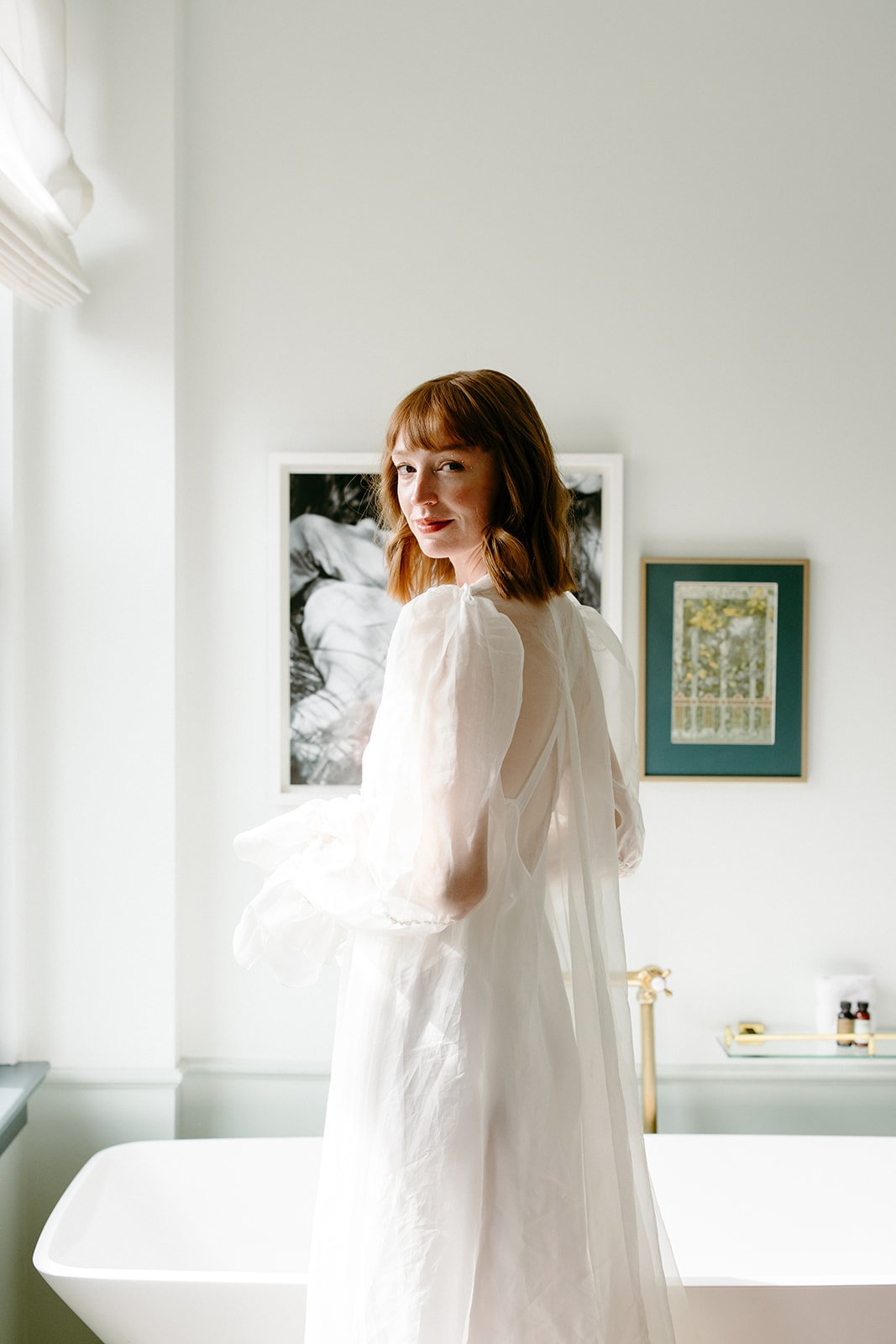 los angeles hair and makeup team style bride for her elopement in DTLA