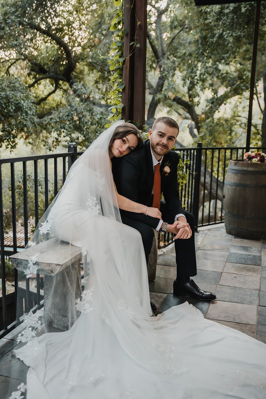 bride and groom from seattle plan destination wedding in topanga canyon, california