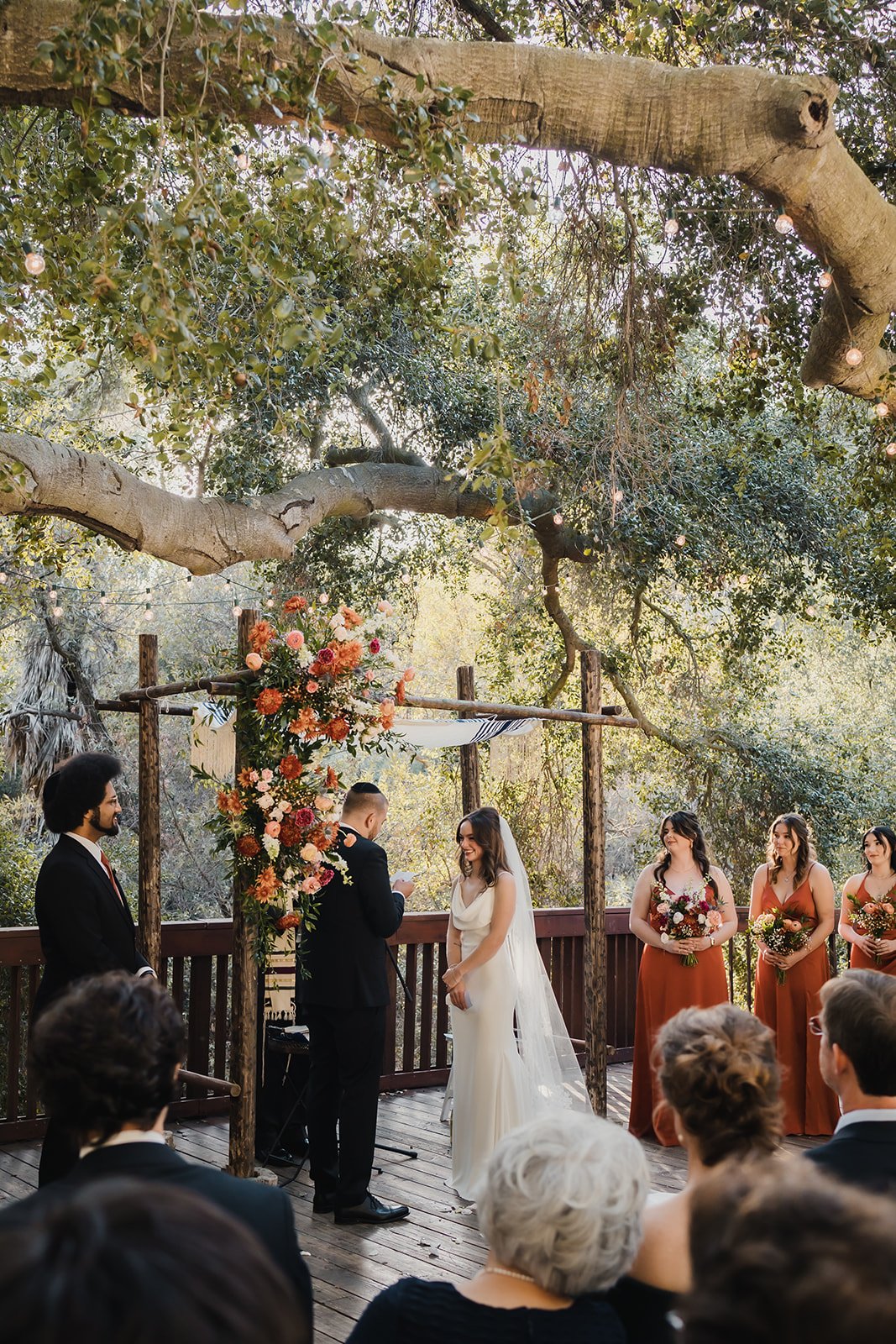 bride and groom get married at the 1909 in topanga, ca