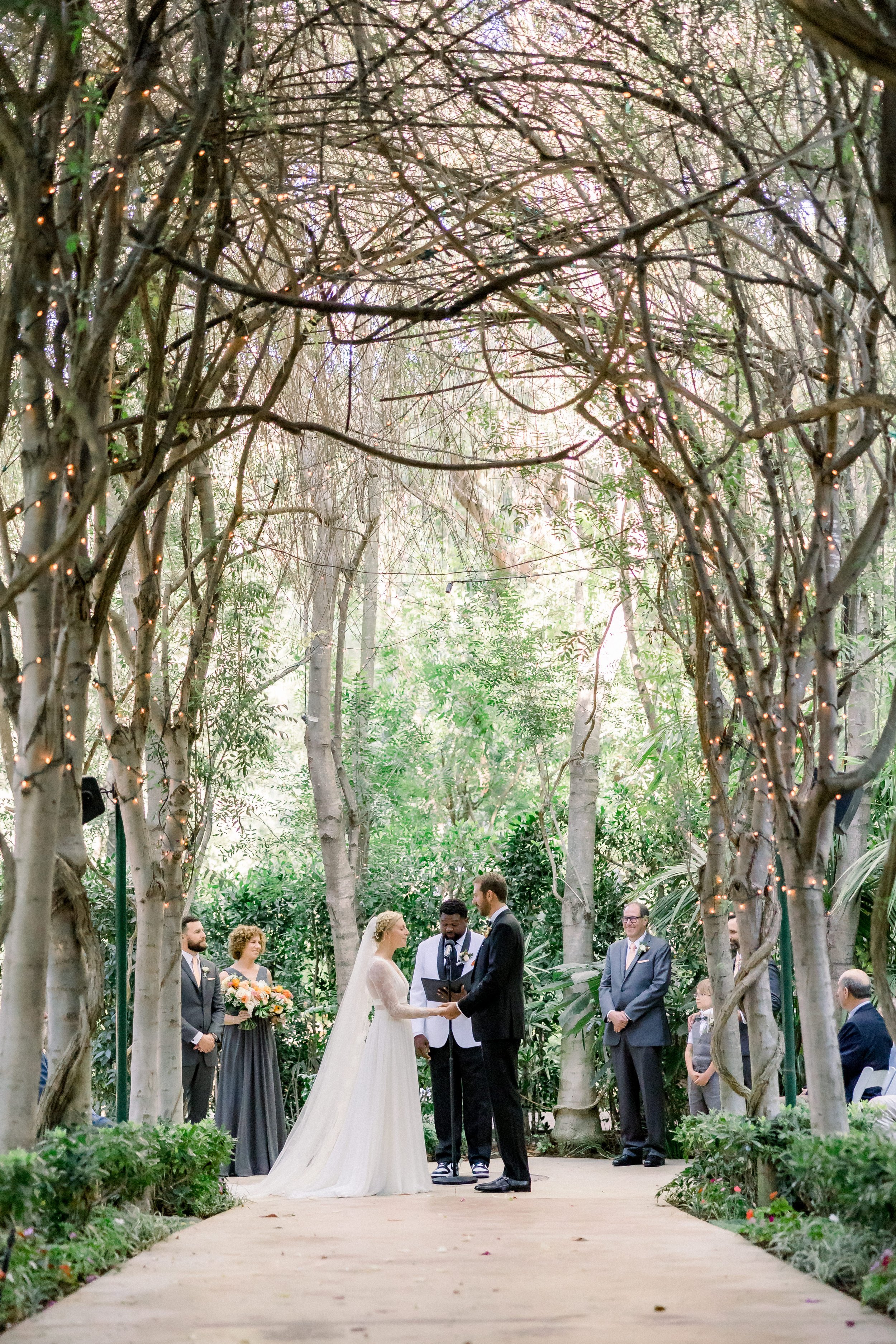 LA couple get married at outdoor, whimsical venue, hartley botanica