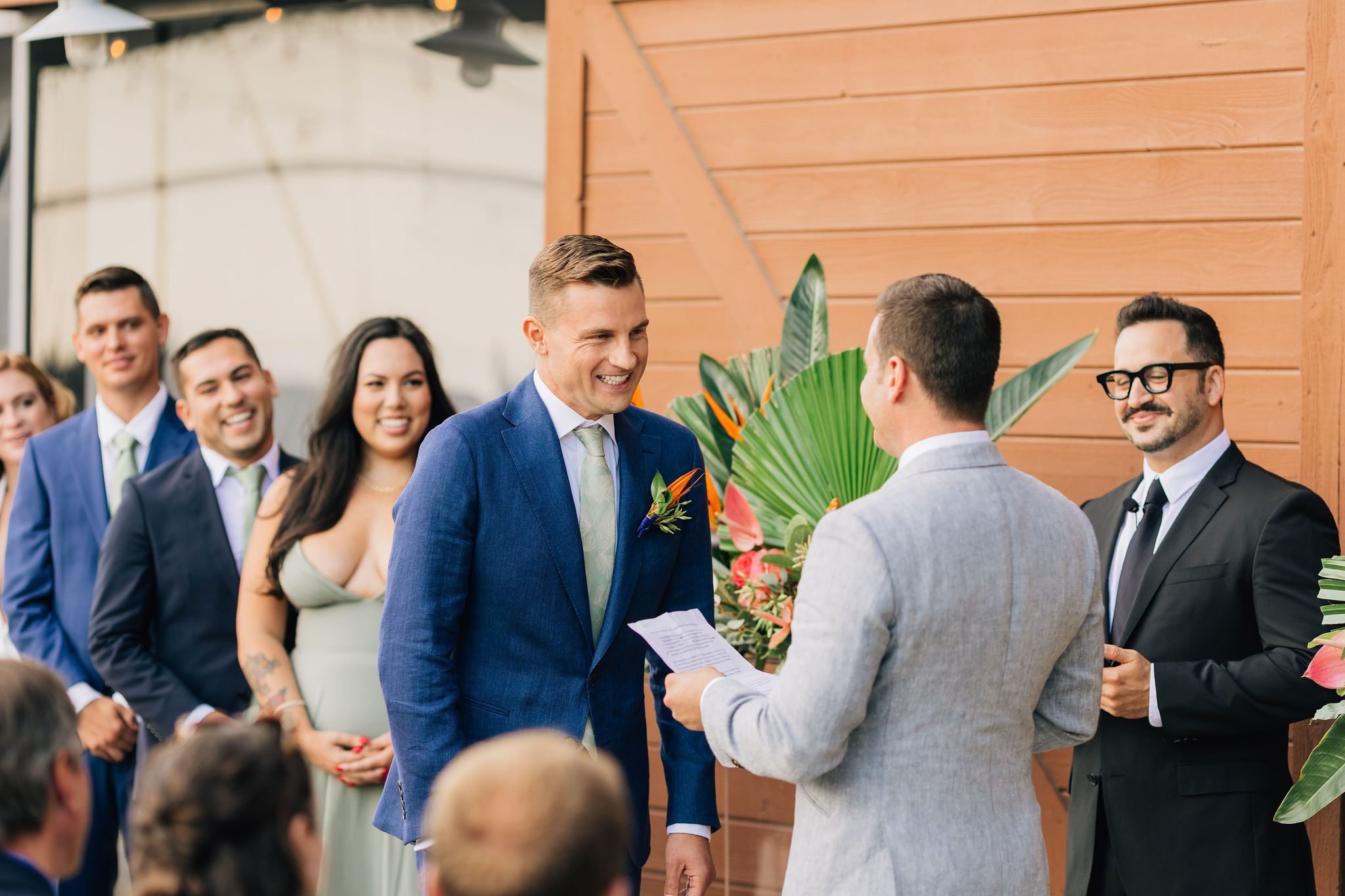 hair and makeup for gay wedding at ocean institute in dana point