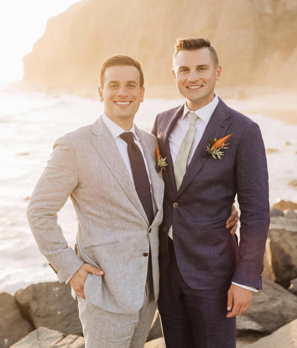 men's red carpet grooming and hair and makeup for this same sex wedding in dana point, ca