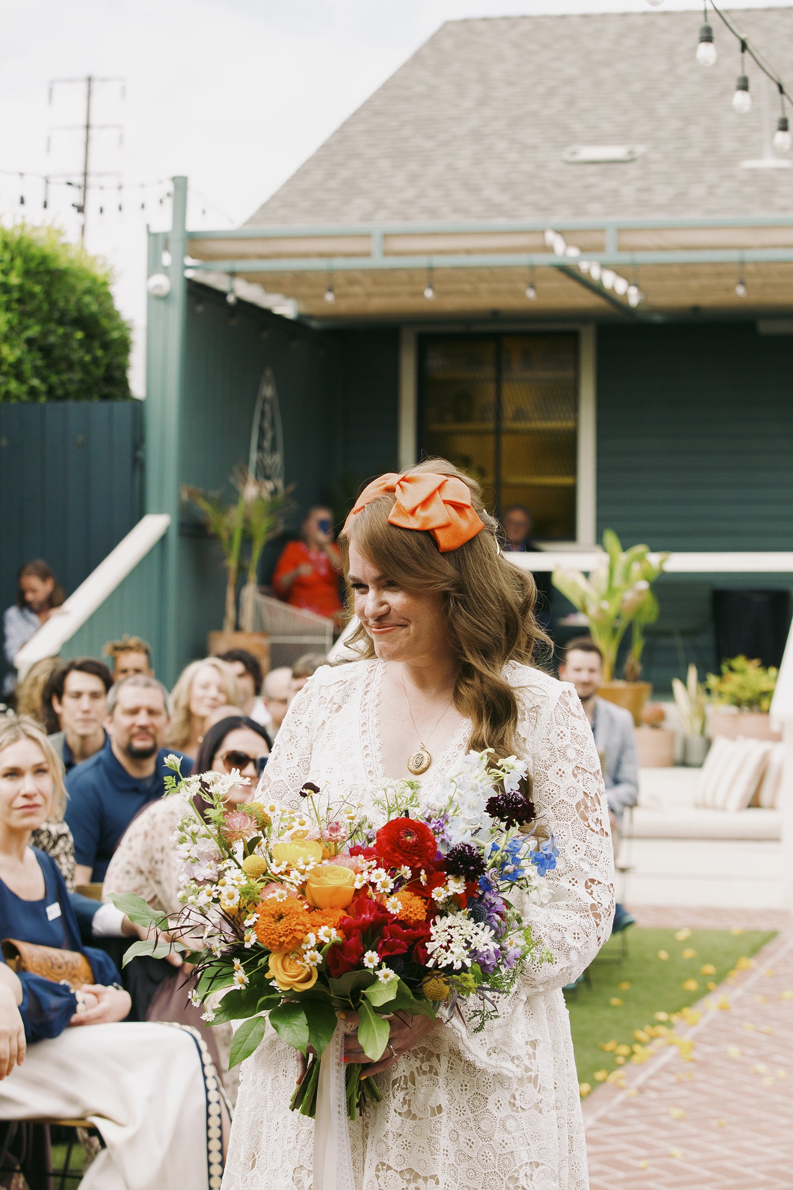 beautiful 60's style hair and makeup look for our LA bride
