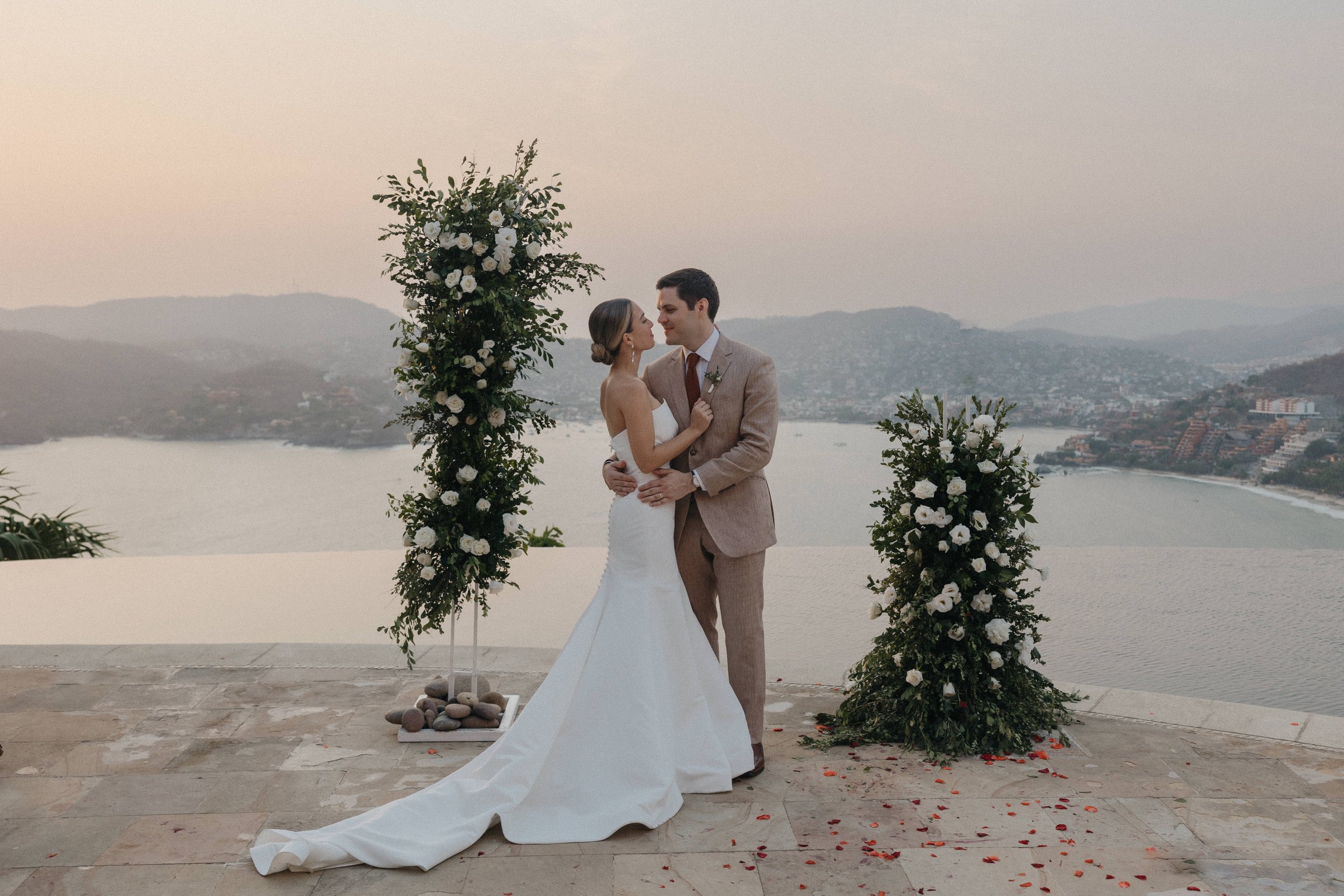 bride and groom get married at Casa Angelina, a breathtaking wedding venue in Zihuatanejo, mexico