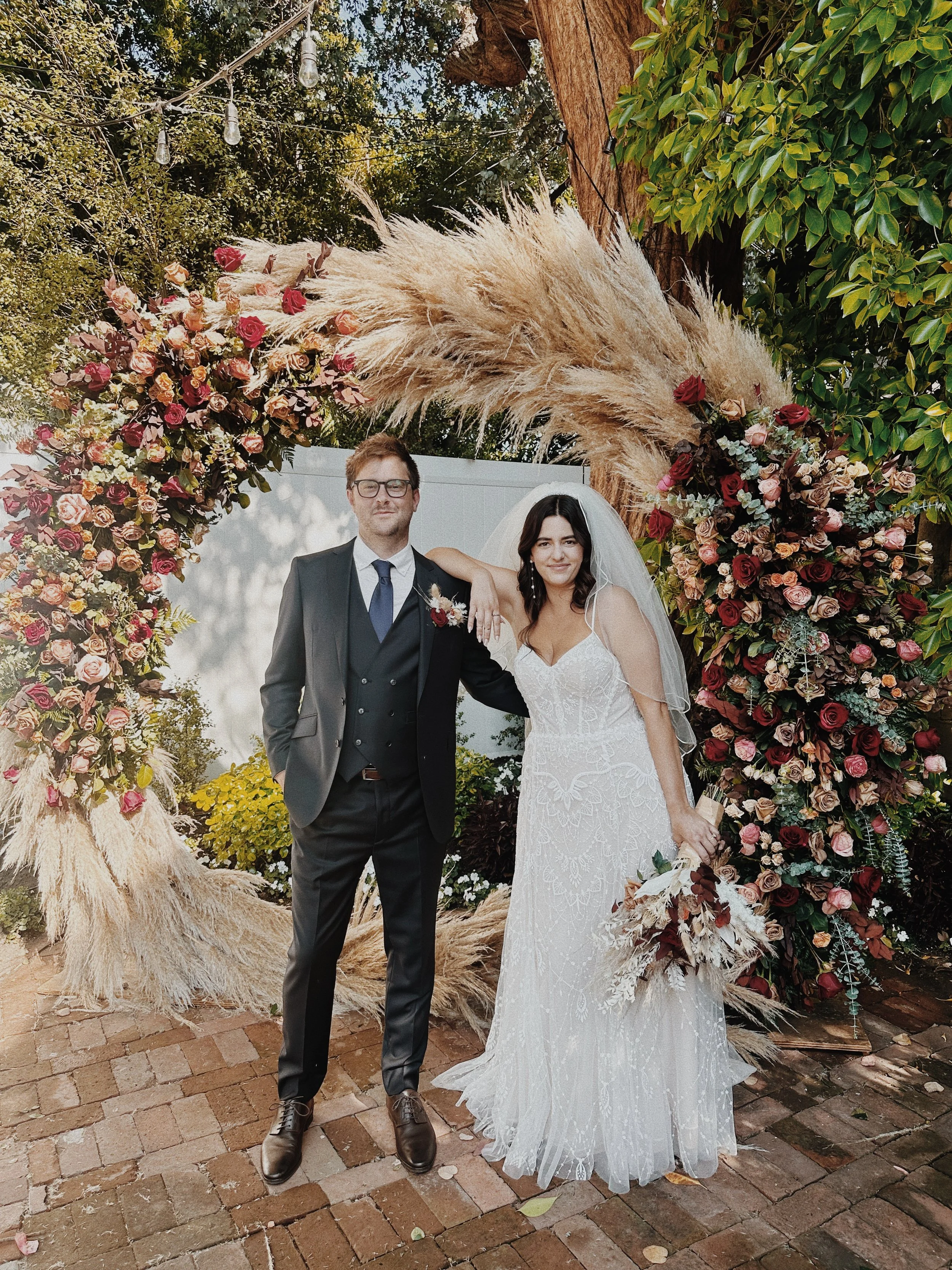 studio city beautiful backyard wedding