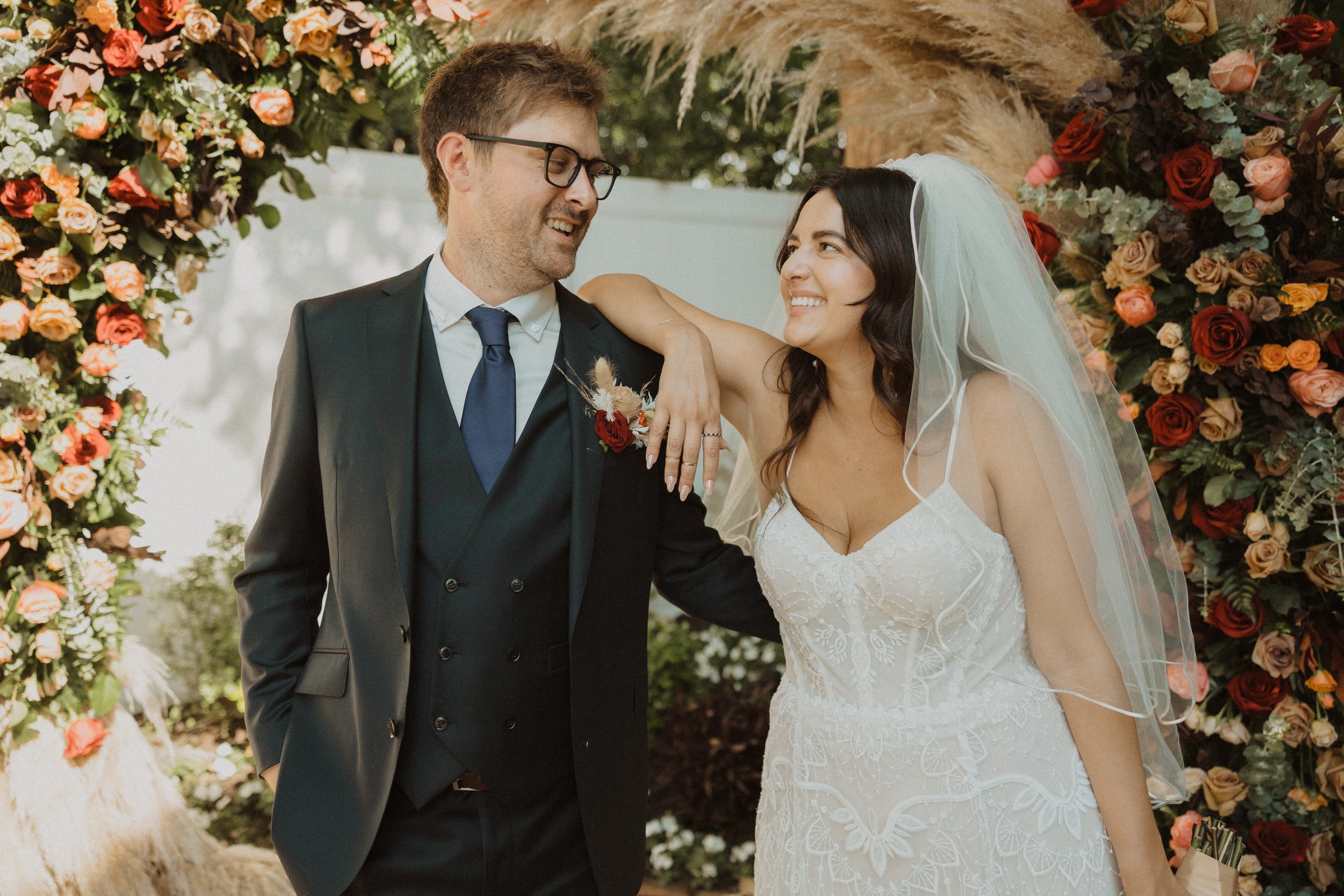 los angeles couple get married in studio city backyard