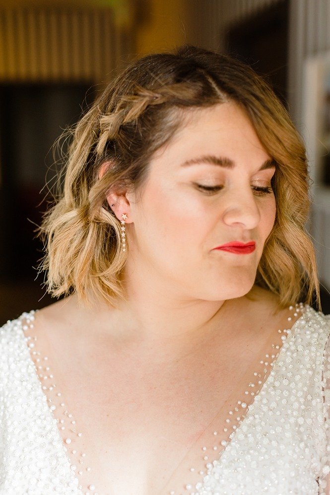 soft glam makeup look for this bride's wedding in highland park at the fig house