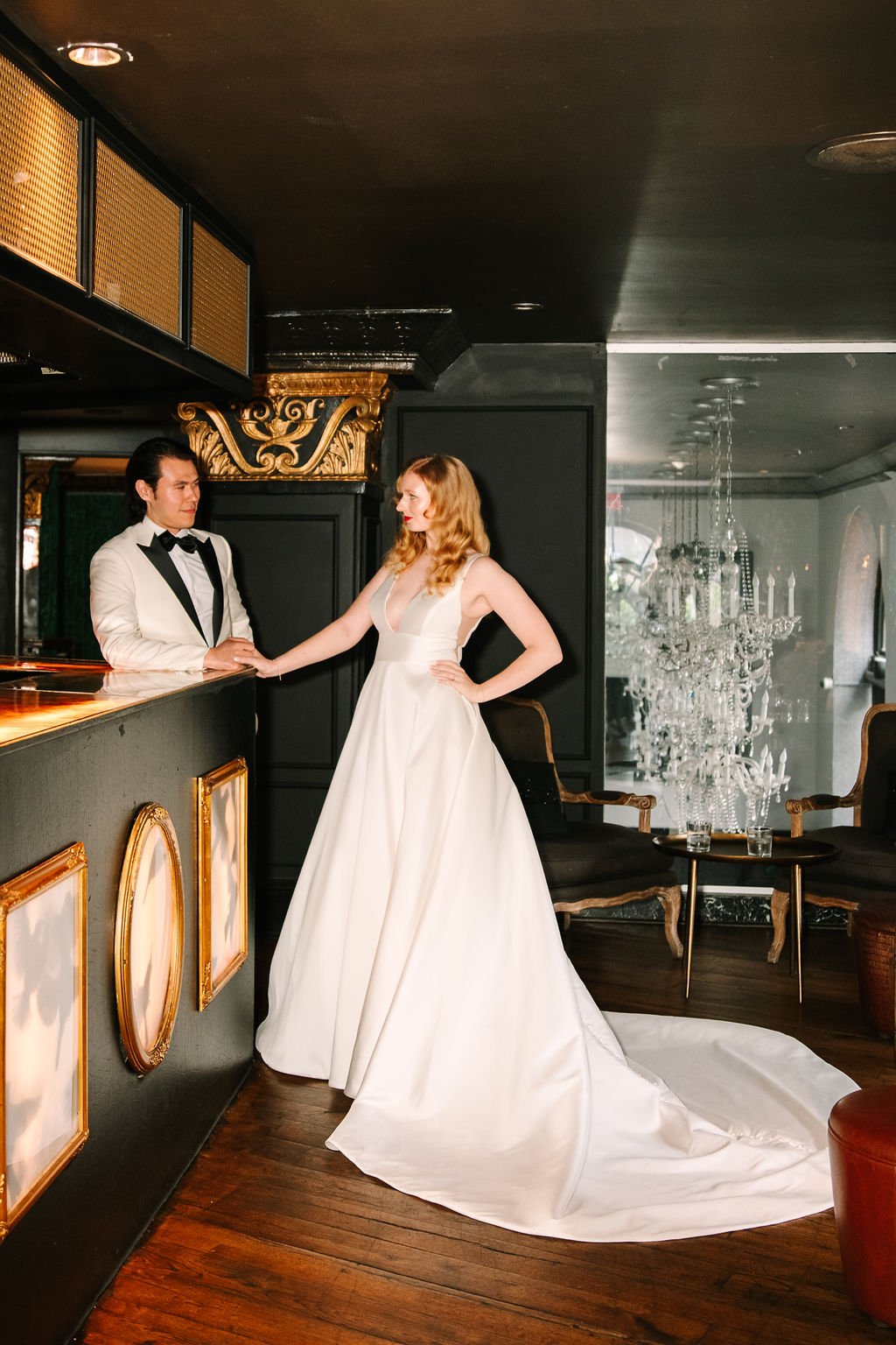 old hollywood style wedding ceremony and reception at the culver hotel in culver city
