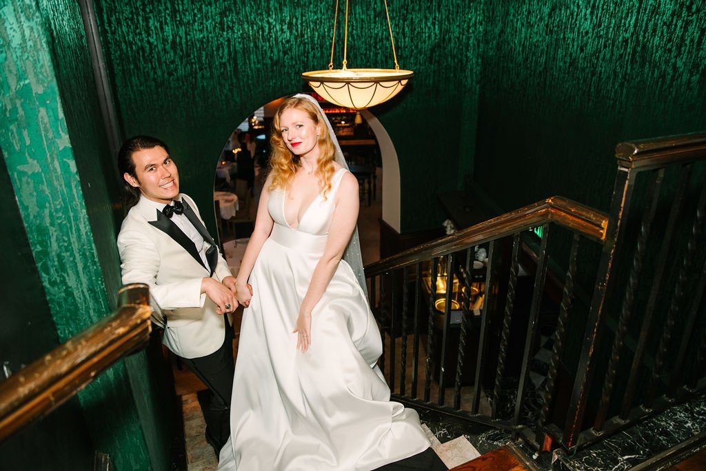classic old hollywood wedding reception at the culver hotel