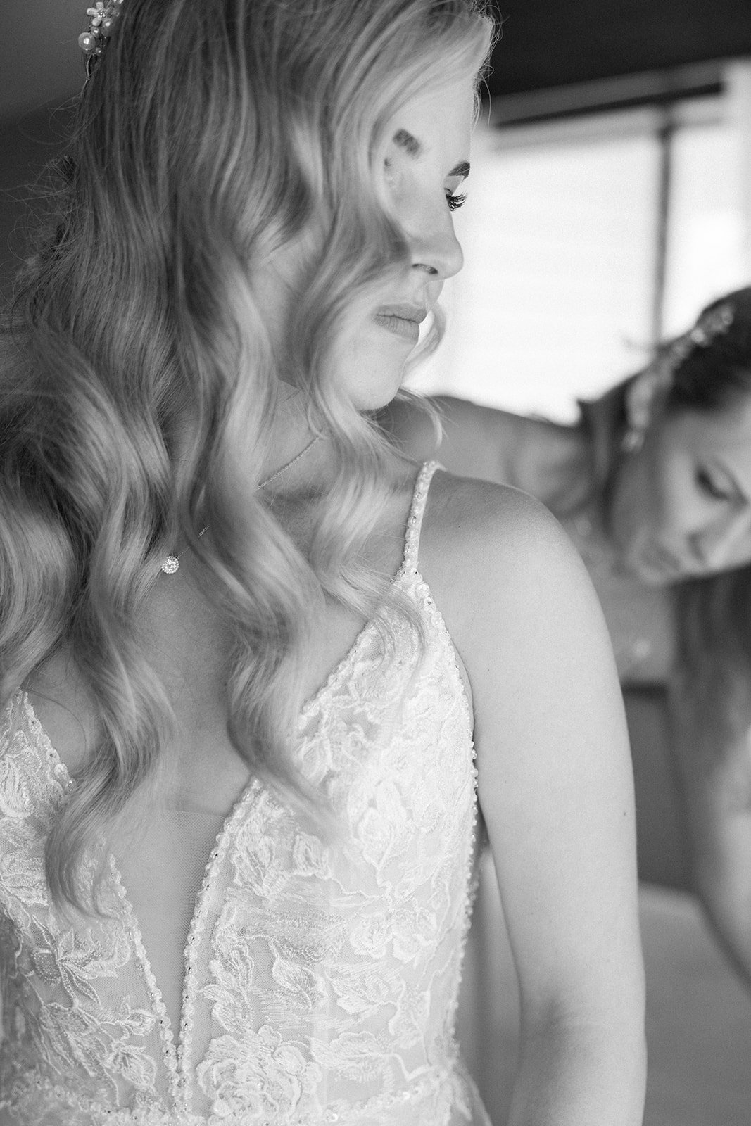 loose, boho, waves and curls for this gorgeous LA bride's dream destination wedding in lake arrowhead, CA