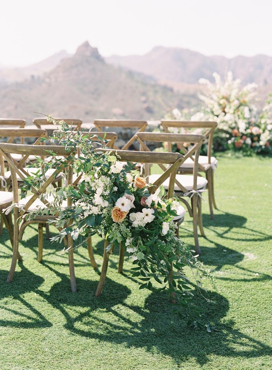 romantic wedding on the cliffs of malibu canyon at cielo farms