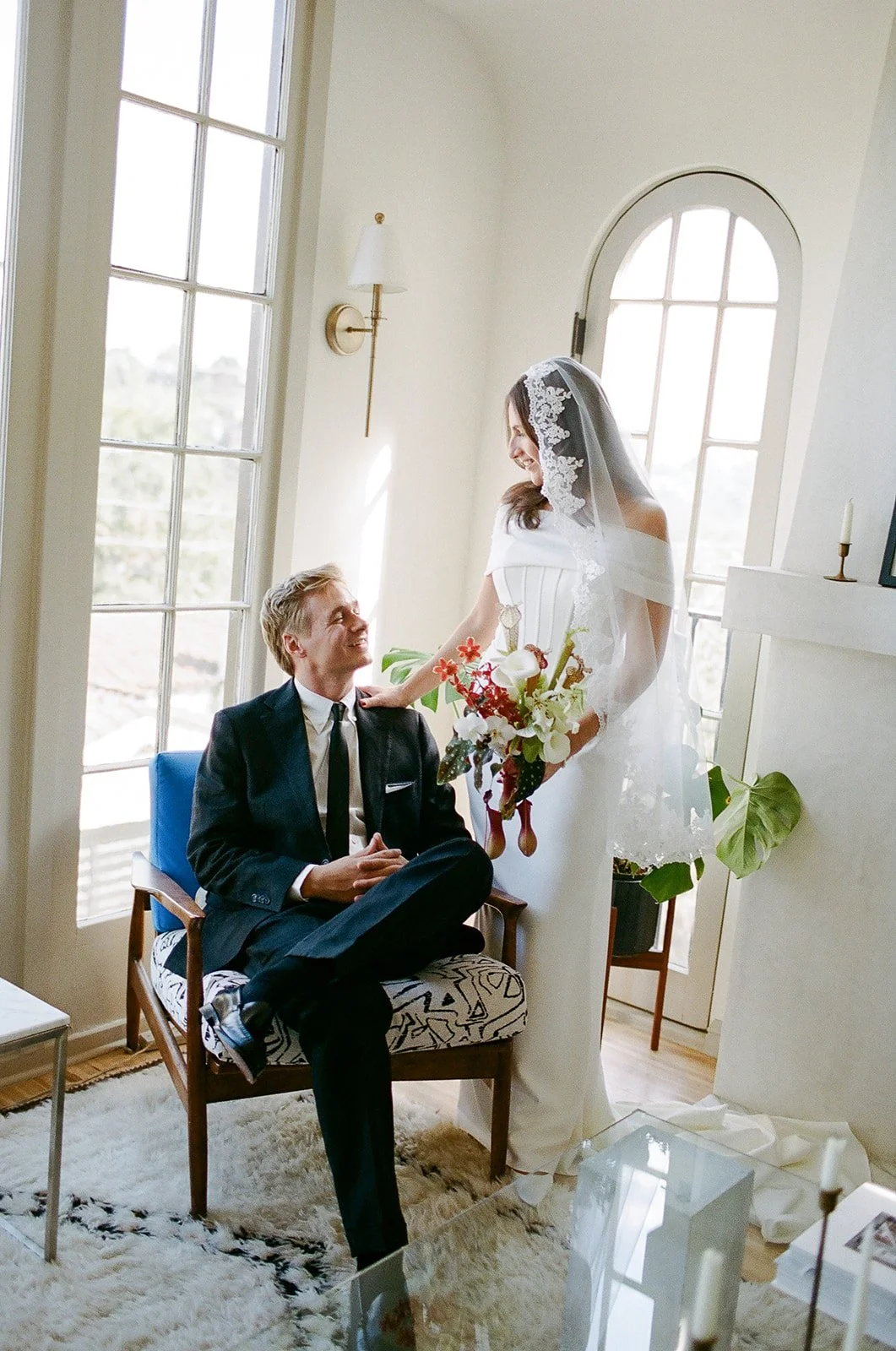 LA couple plan a personal and intimate wedding in frogtown los angeles at loreta