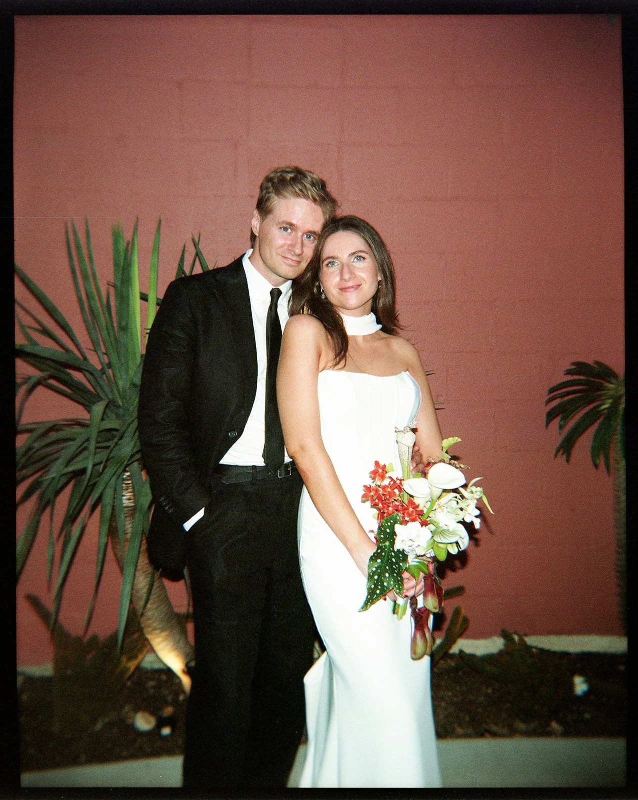 bride and groom plan los angeles wedding locally at loreto restaurant in frogtown