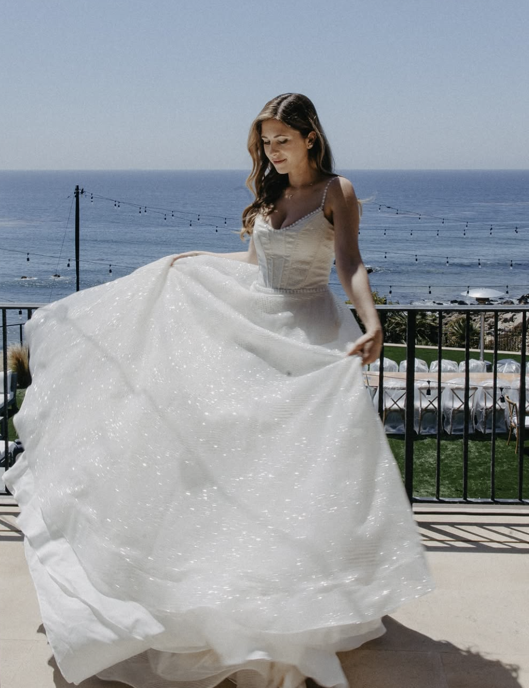 bride gets hair and makeup ready for her malibu wedding day with emily lynn and co