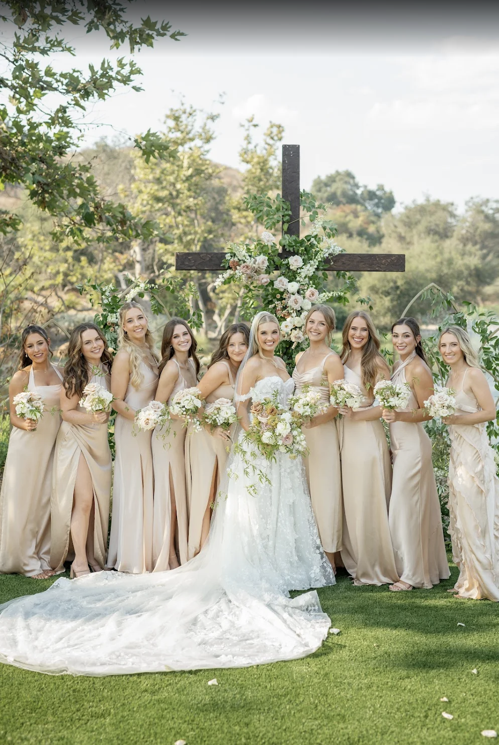 soft glam makeup for bridal party in fallbrook, CA at monserate winery