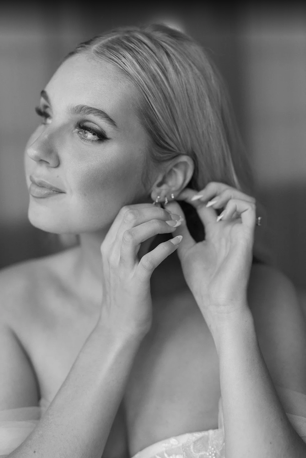 sultry soft glam makeup look for bride's fallbrook wedding