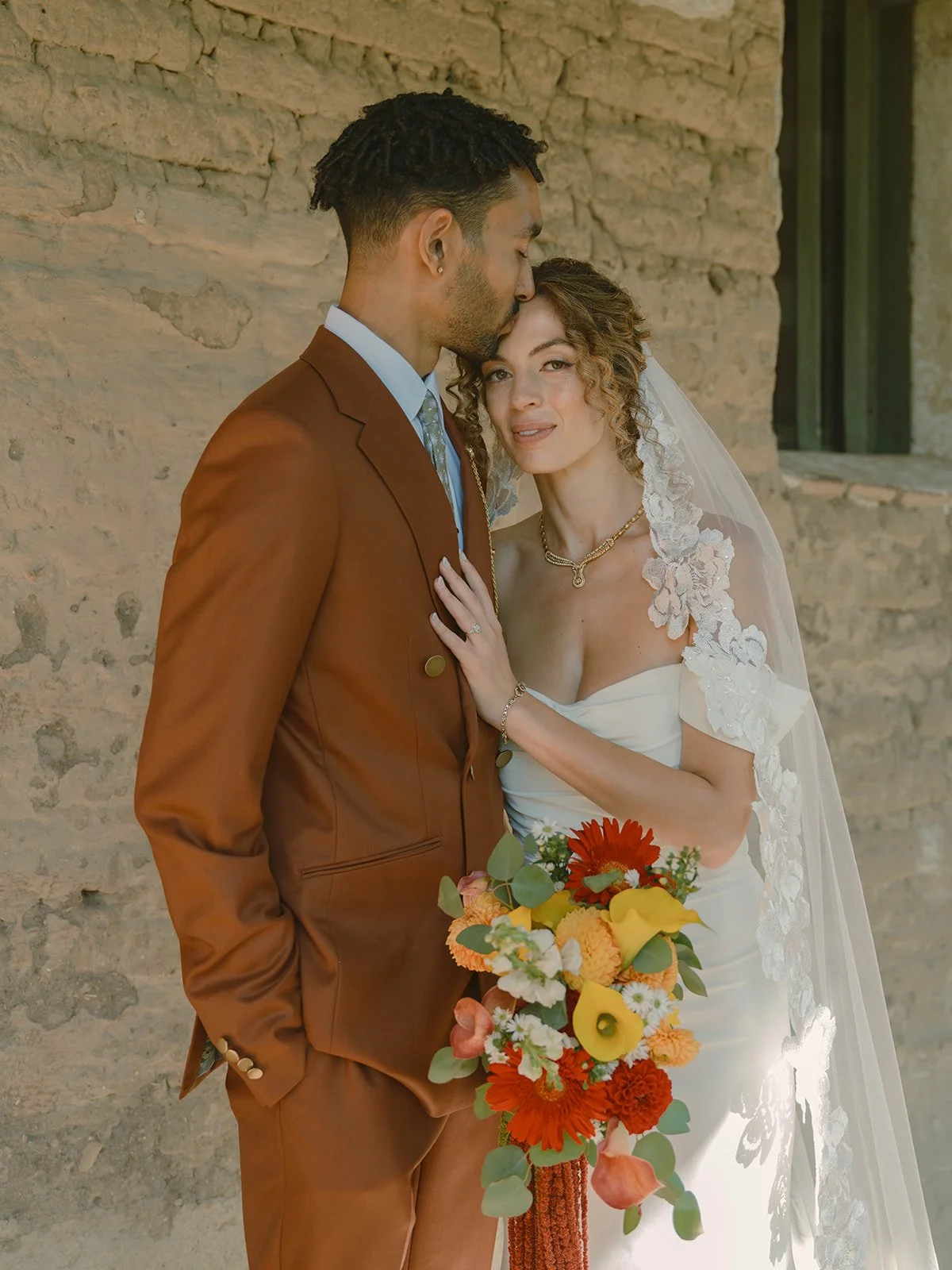 Natural Curls and Radiant Skin Forward Bridal Makeup at Serra Plaza in San Juan Capistrano