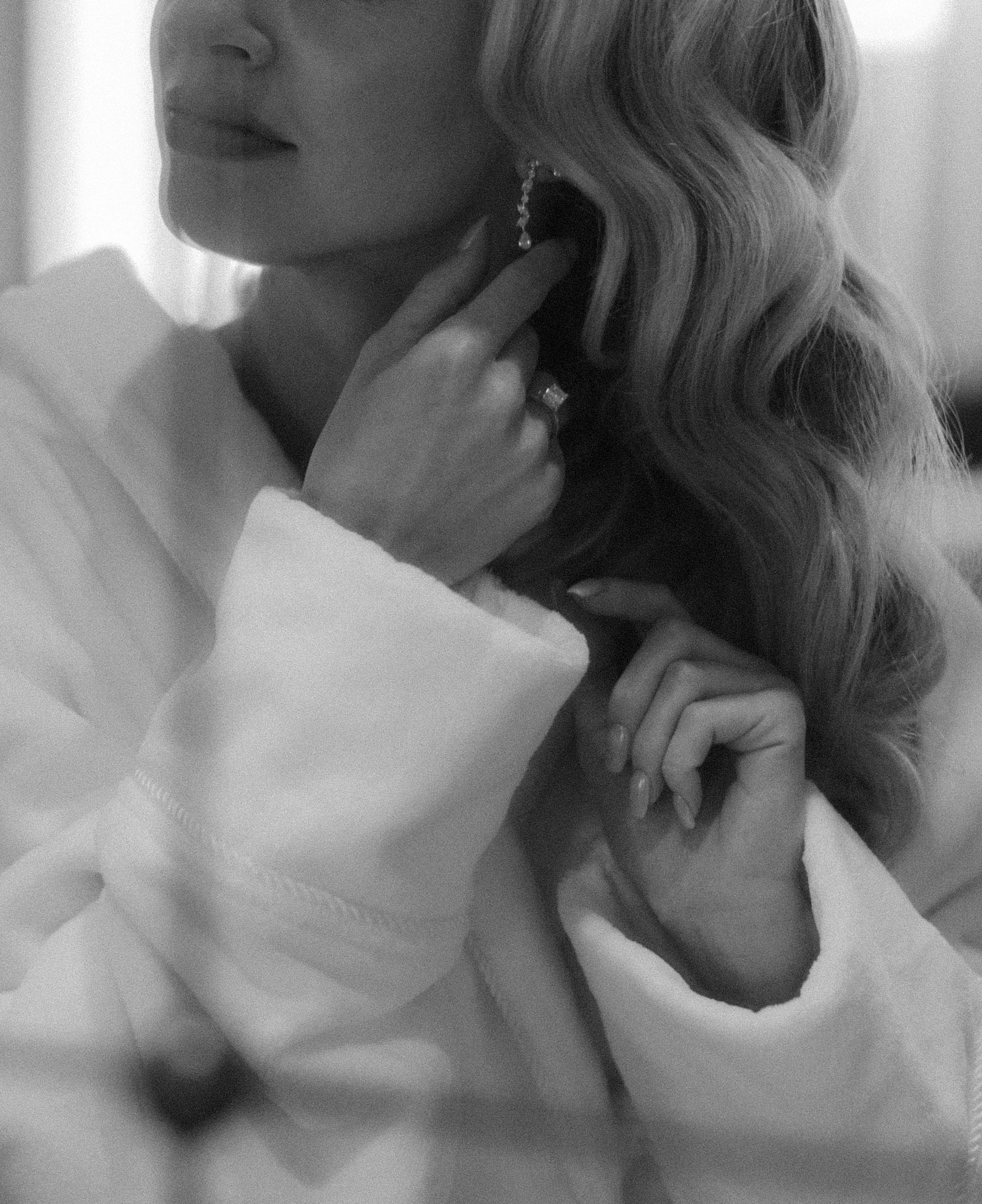 bride's hairstyle for her beverly hills wedding