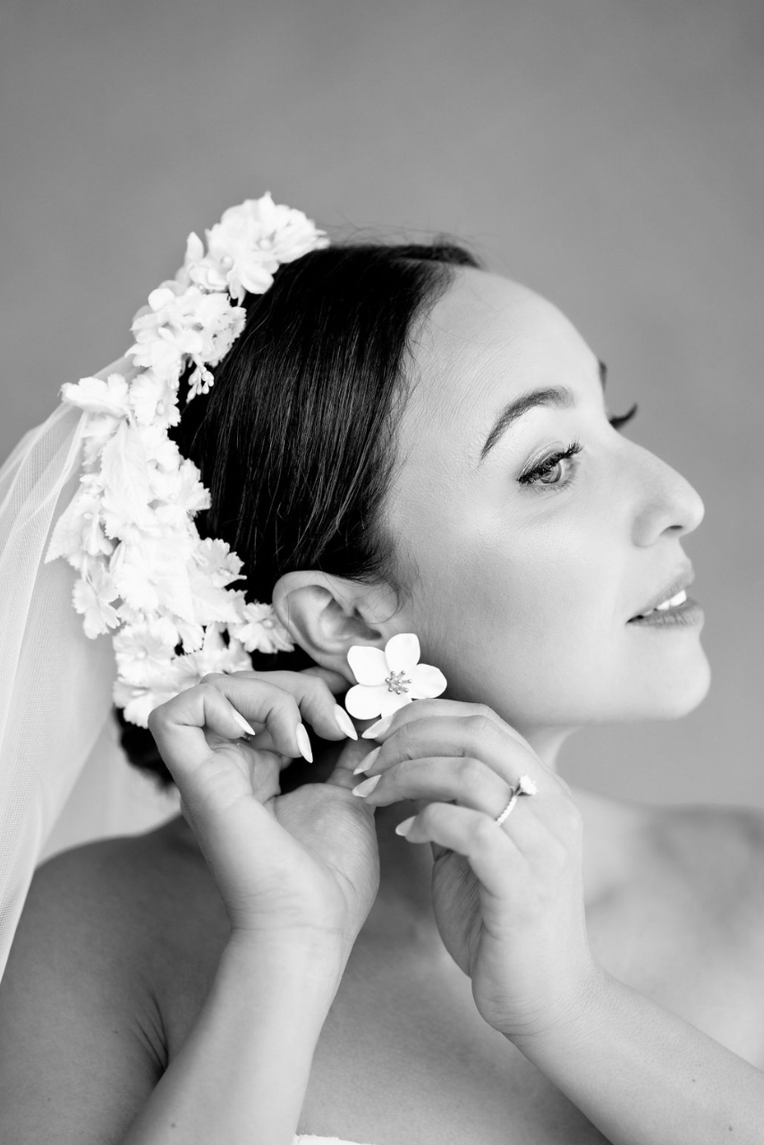 san diego bride's soft glam makeup look and bridal updo hairstyle