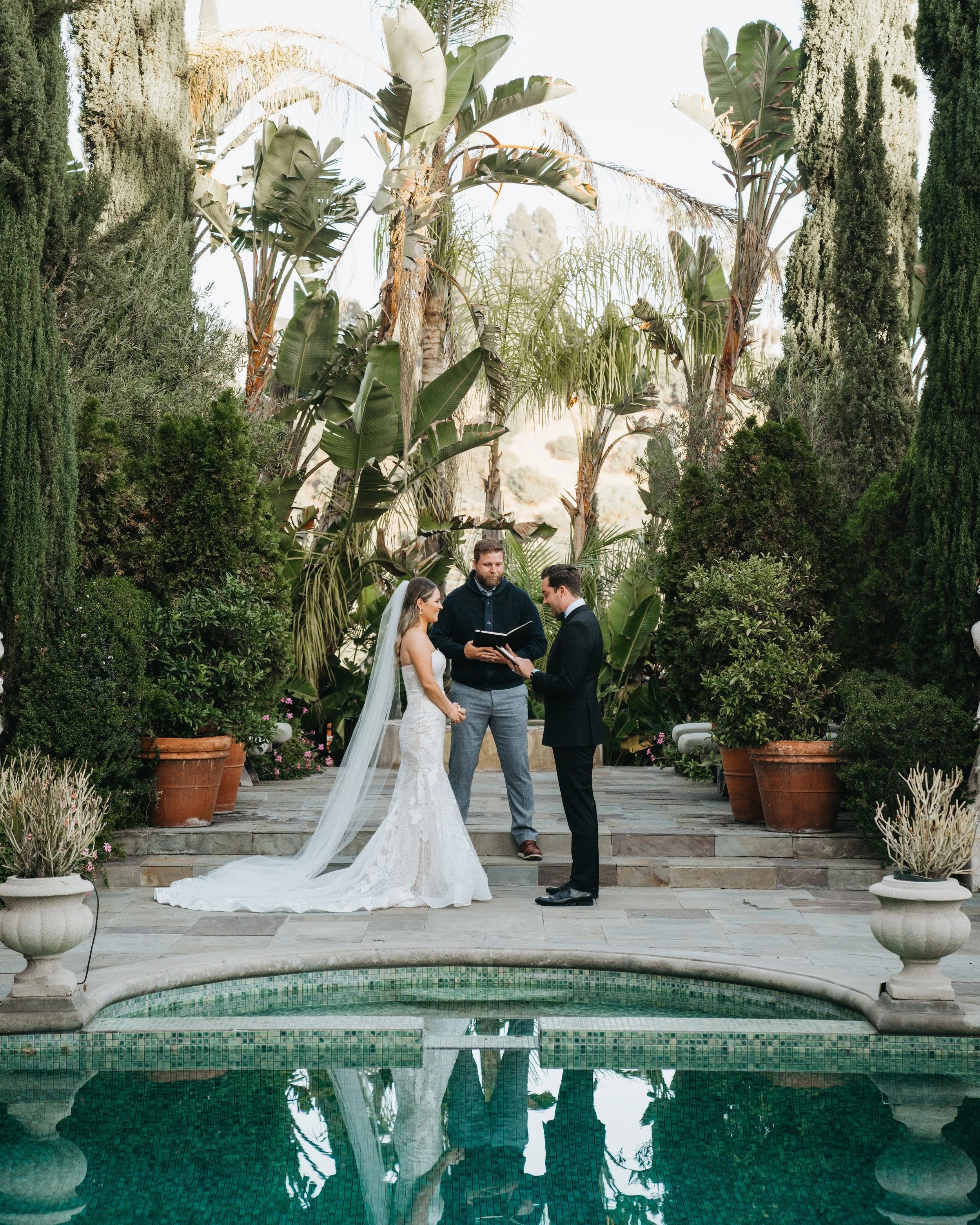 the hollywood hills made the perfect setting for this destination bride's elopement