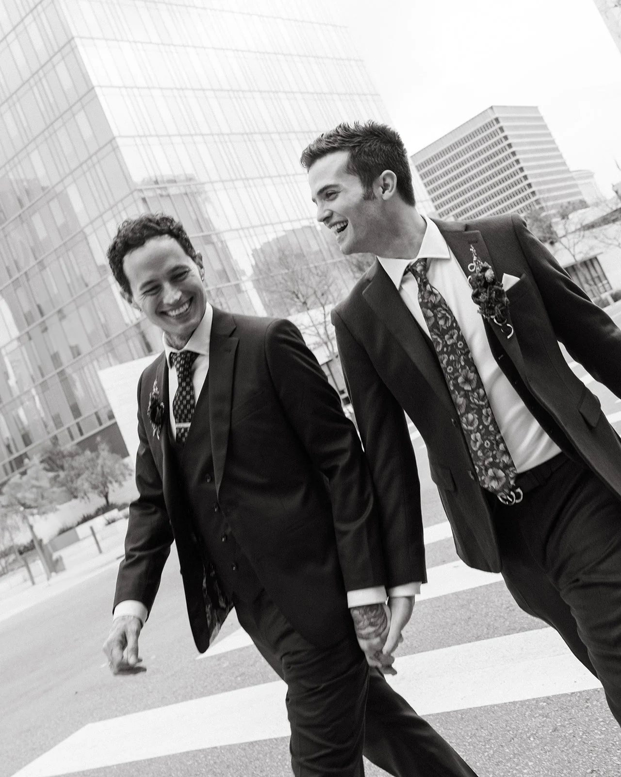 Two Grooms get married in downtown los angeles at redbird