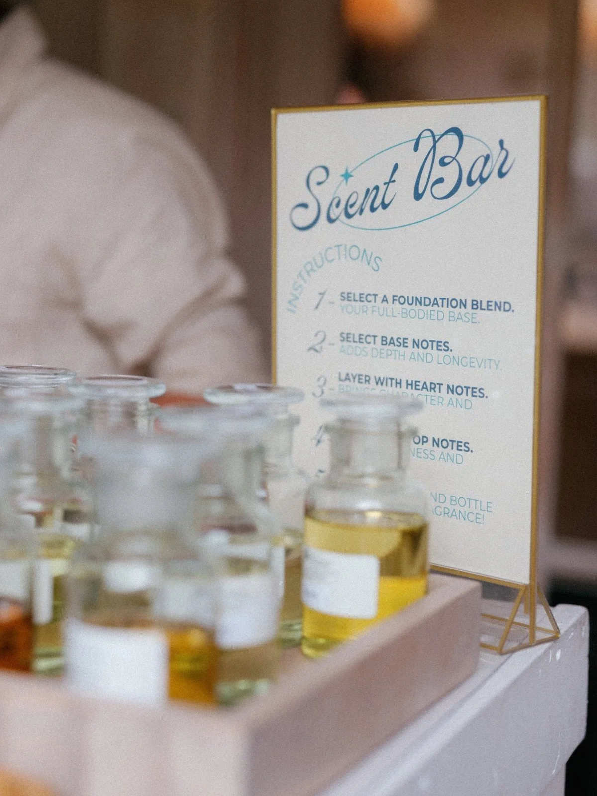 scent bar cocktail hour activation for los angeles wedding