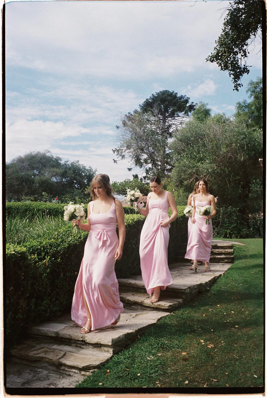 los angeles hair and makeup team glam up bride and bridesmaids in palos verdes, ca