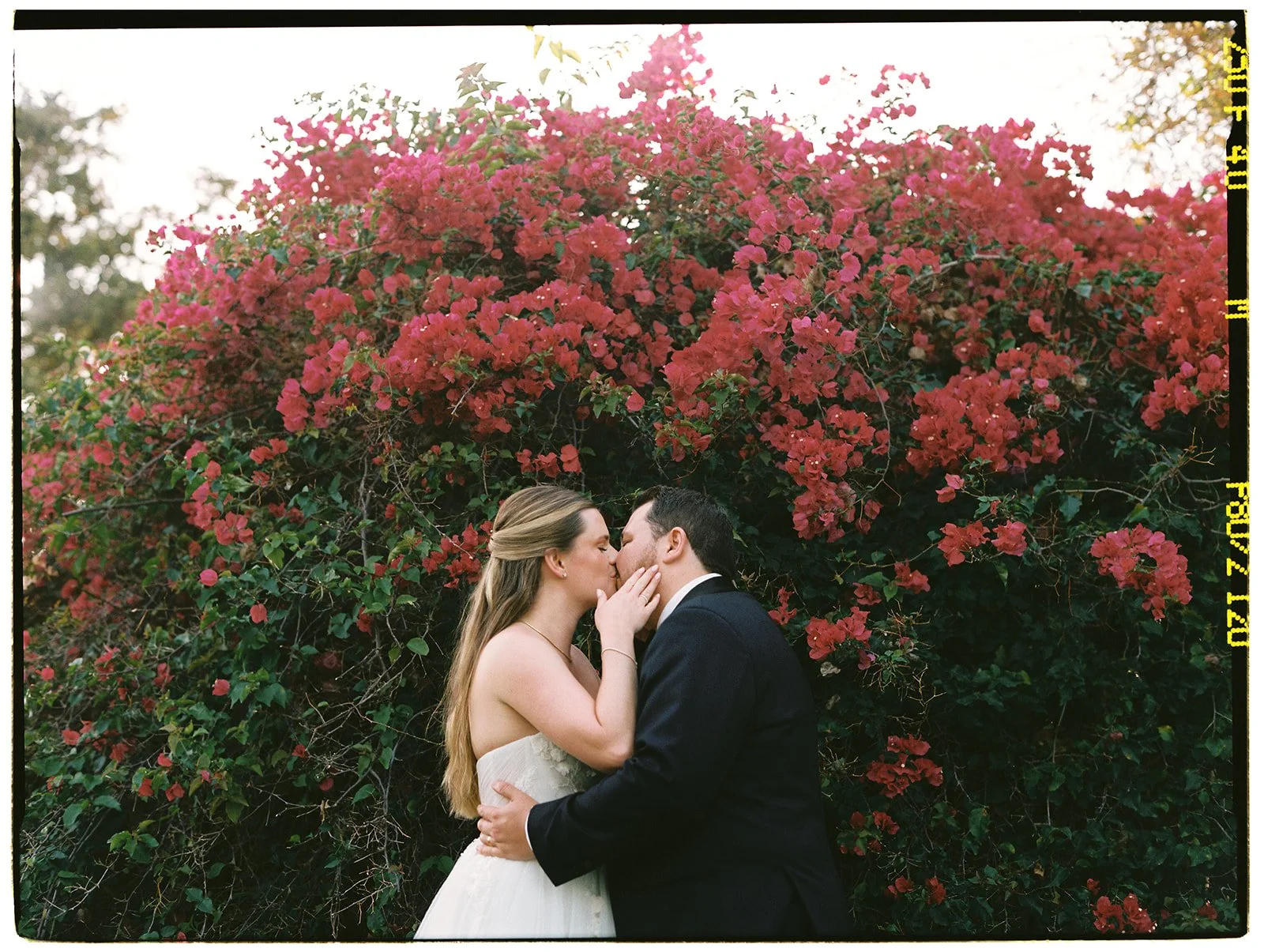 bride and groom after their orange county wedding