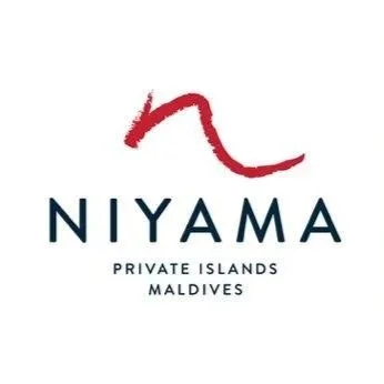 Niyama Private Islands Maldives logo with a stylized red brushstroke above the name.
