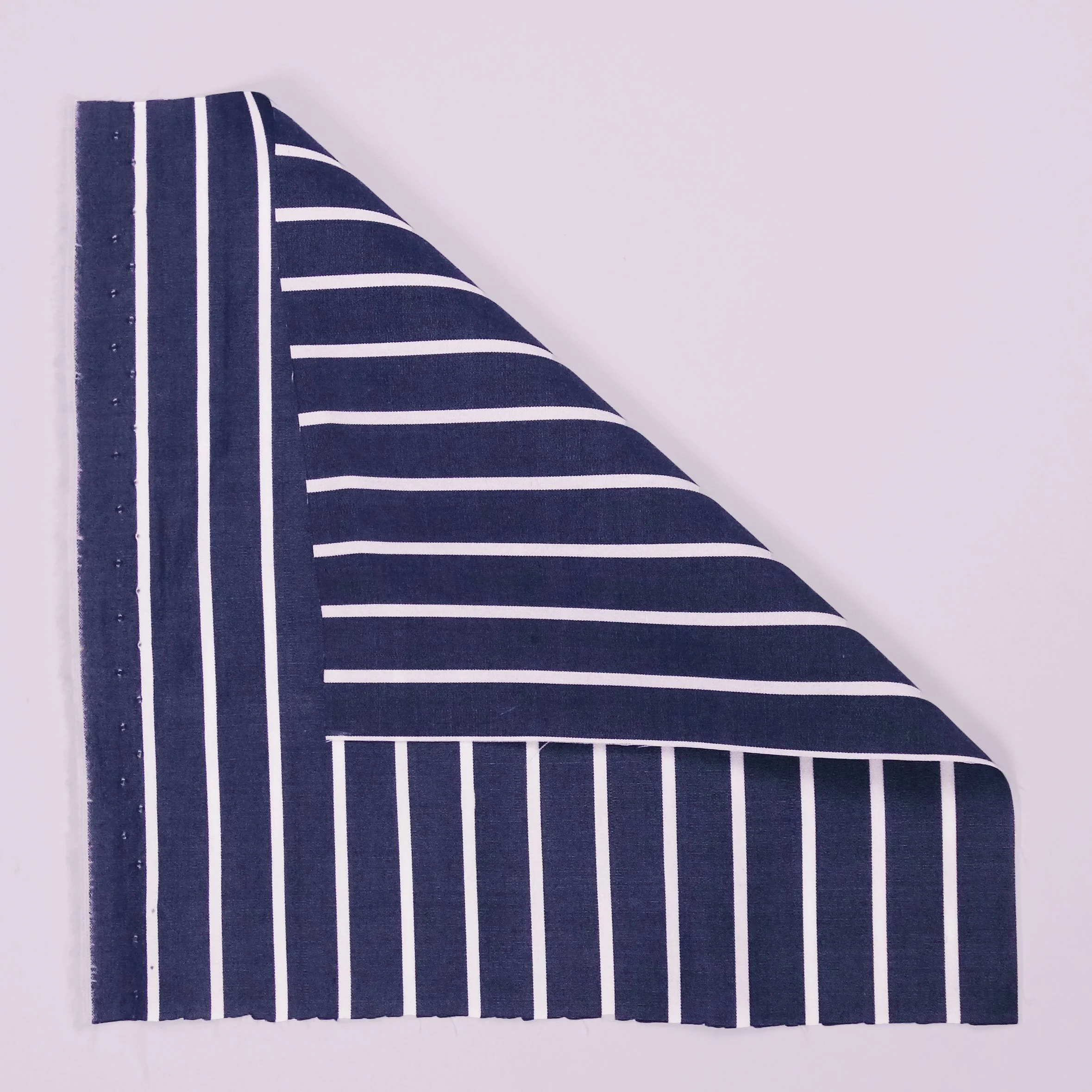 Denim/White Stripe Cotton