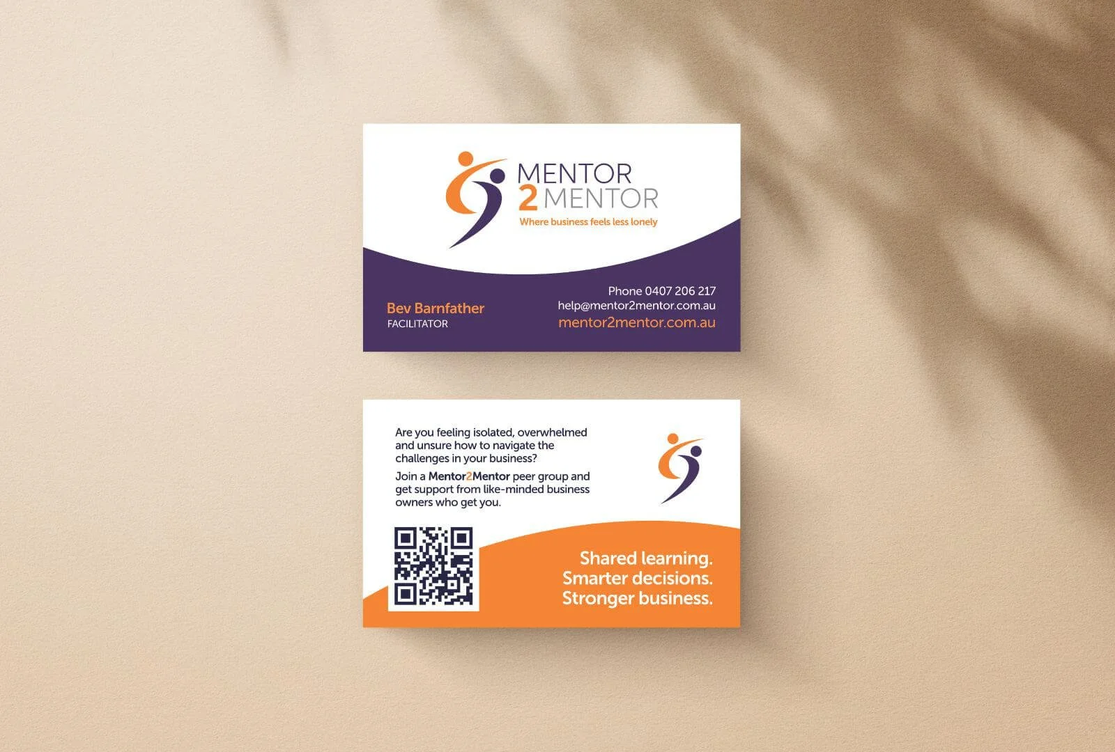 business card design for a mentoring business