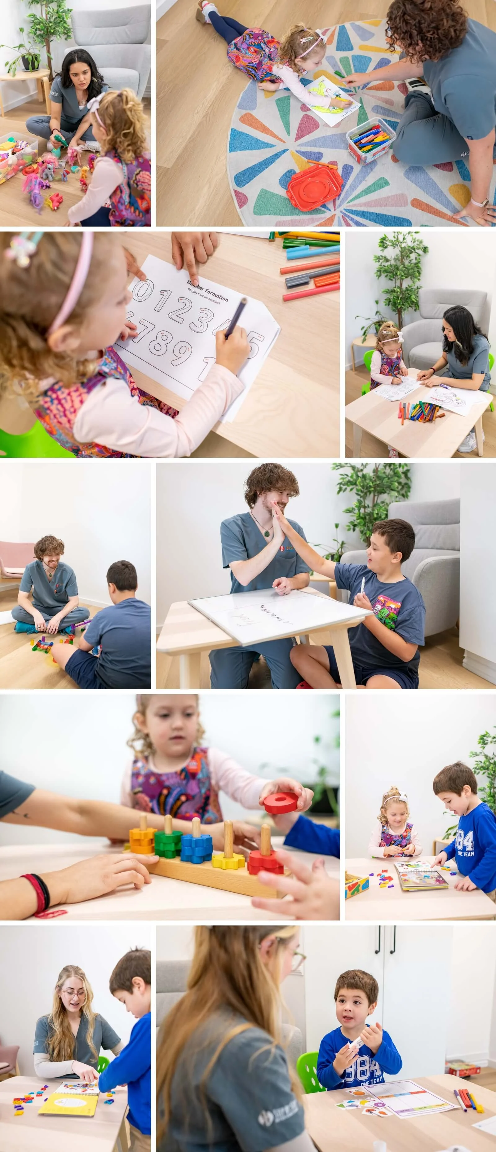 Brand Photos of Occupational Therapists working with their clients in a Sydney Allied Health Clinic in Hawkesbury NSW