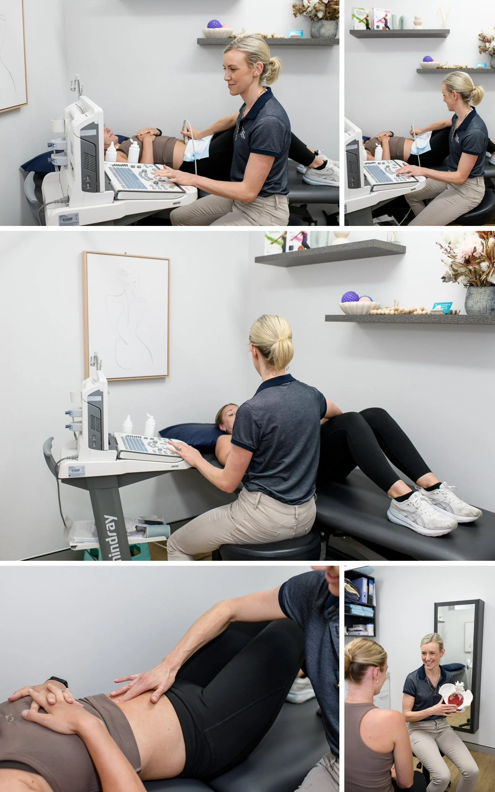 Sydney women's healthcare professional treating female patient post partum