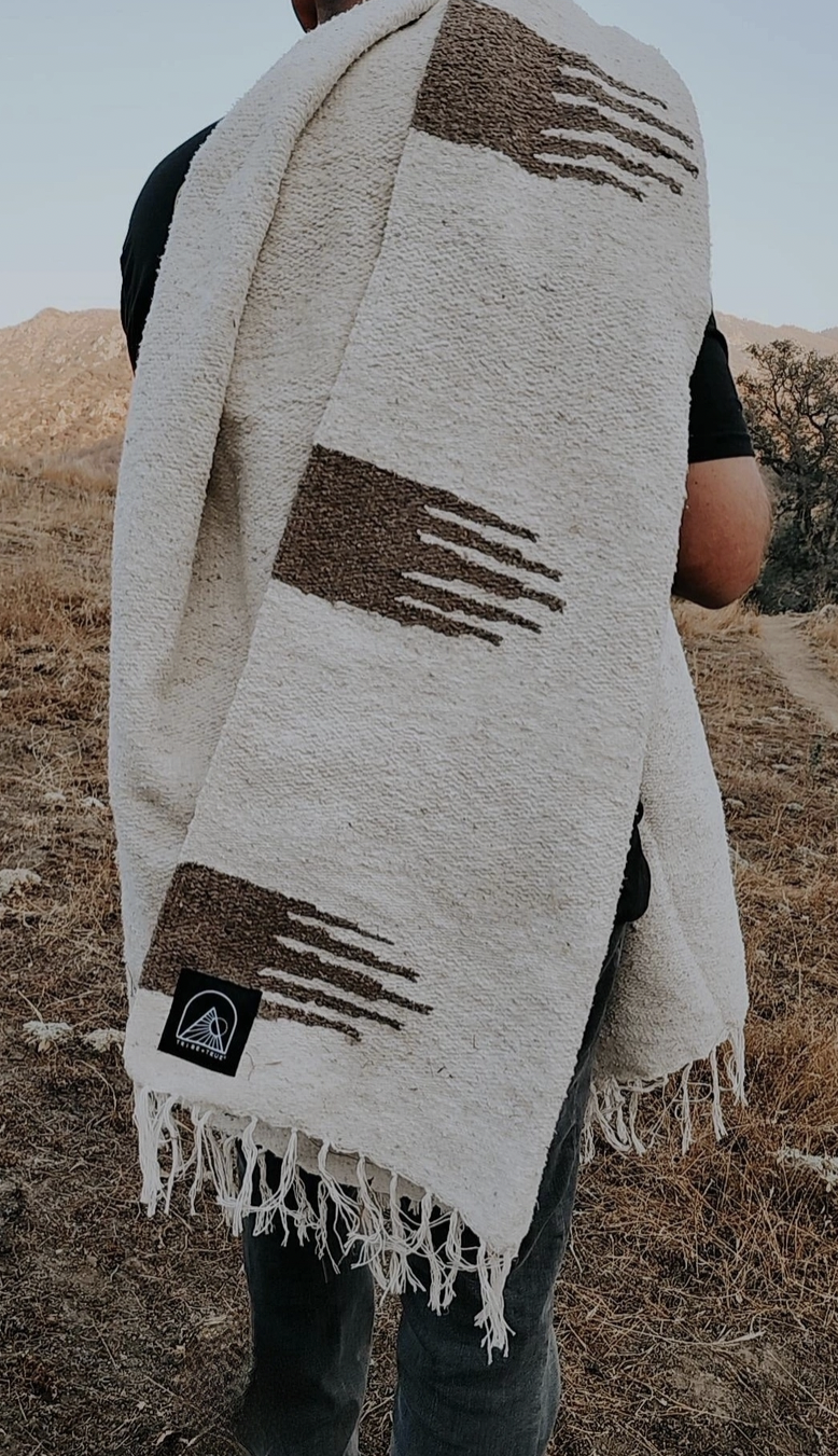 Hand Woven Oaxaca Blanket - Manos Browns — Water House Wellness