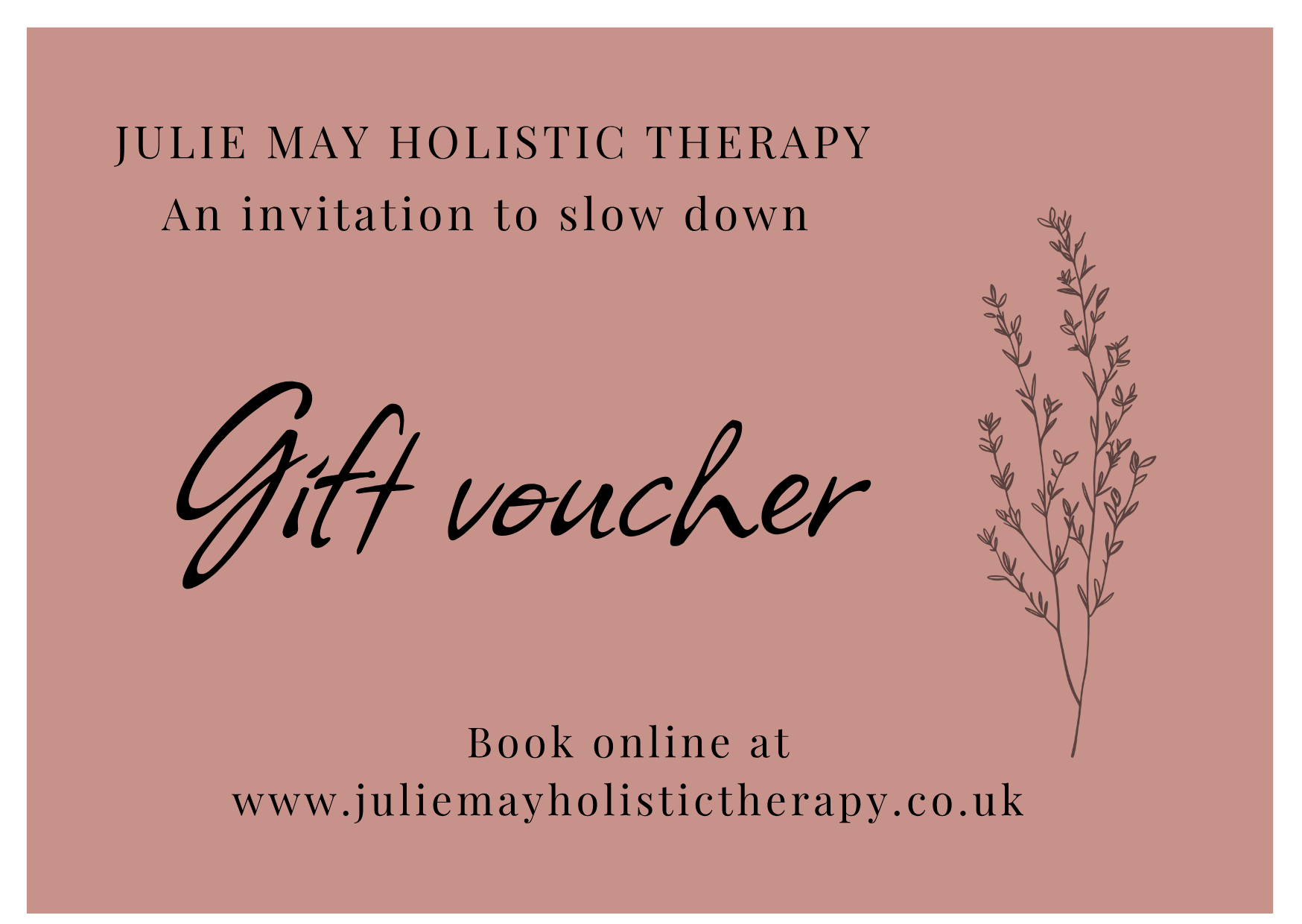 Julie May Holistic Therapy Gift Voucher - 2026.png