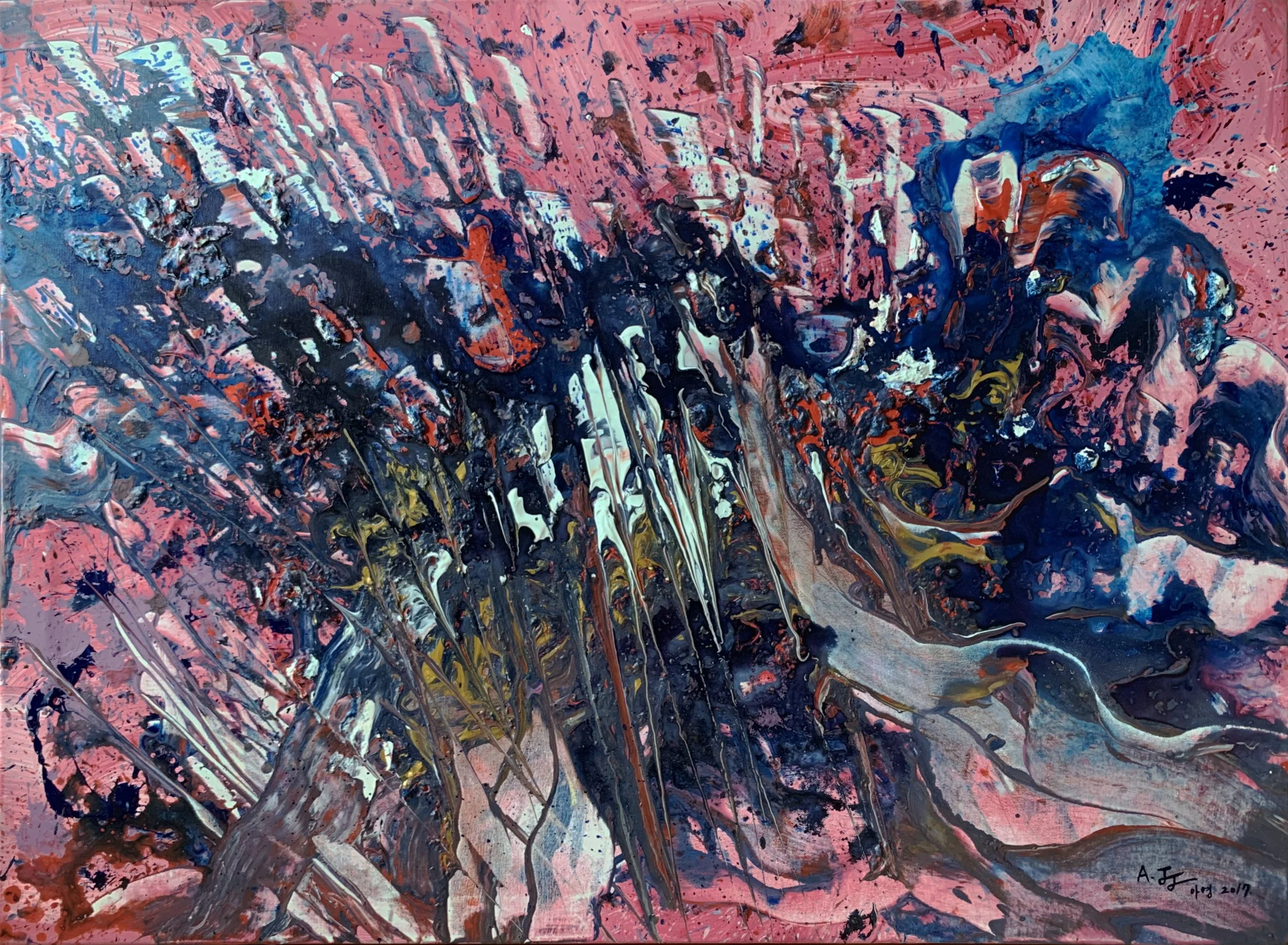 (Owned by Gallery) 휩쓸리다 Blown, Acrylic on canvas, 100x72.5cm, 2017